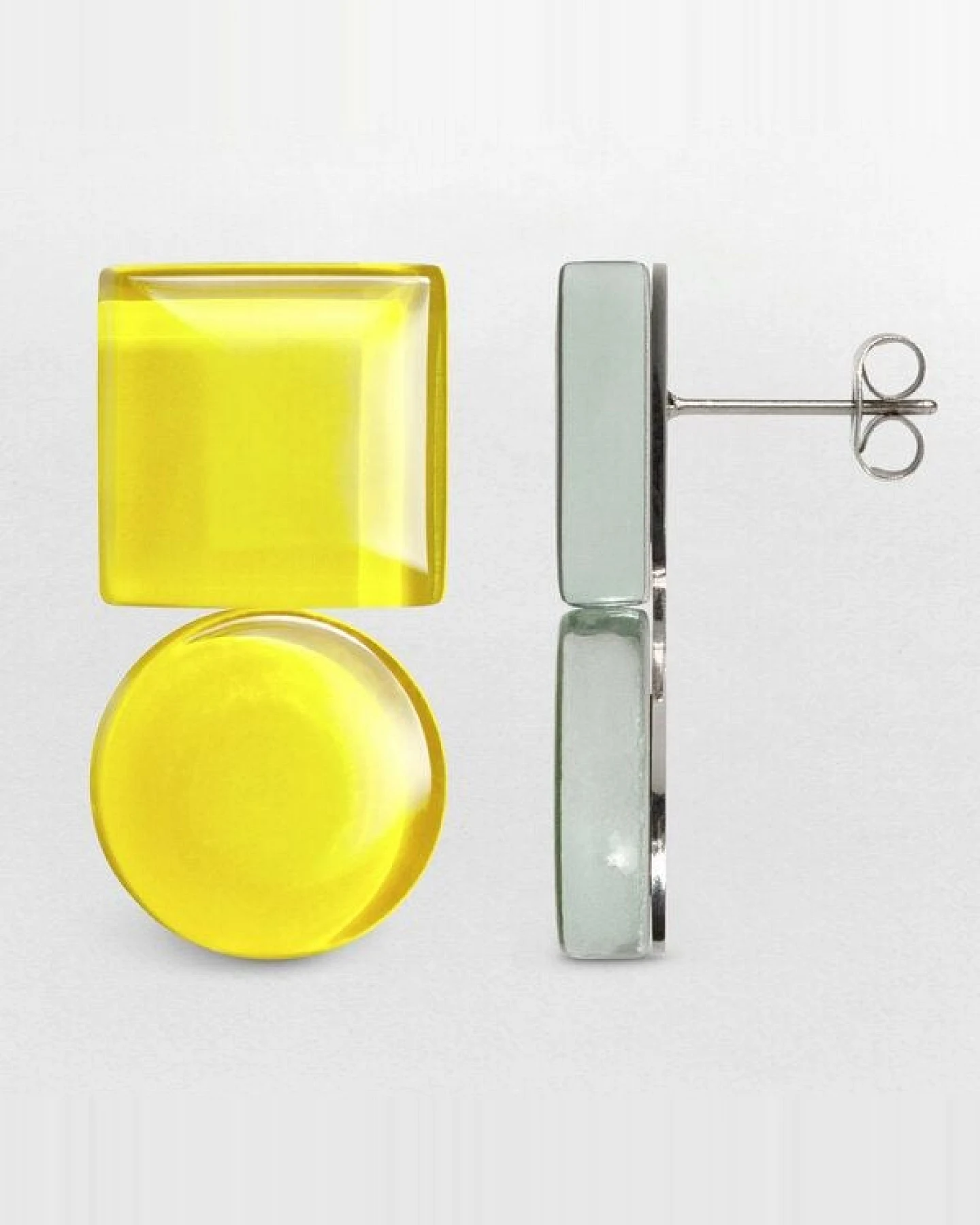 ALEXASCHA Geometrische Statement Ohrringe aus Glas – Ansicht 4