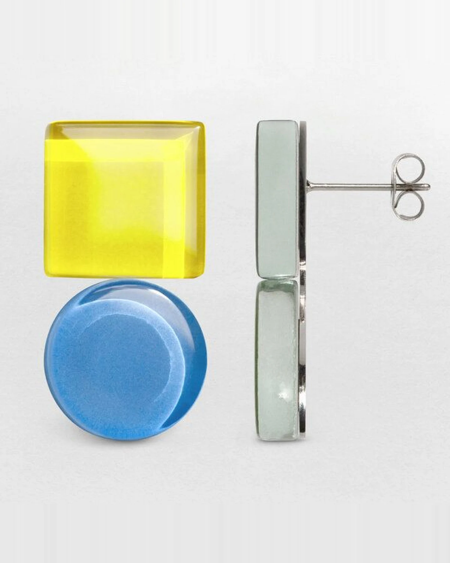 ALEXASCHA Geometrische Statement Ohrringe aus Glas – Ansicht 4
