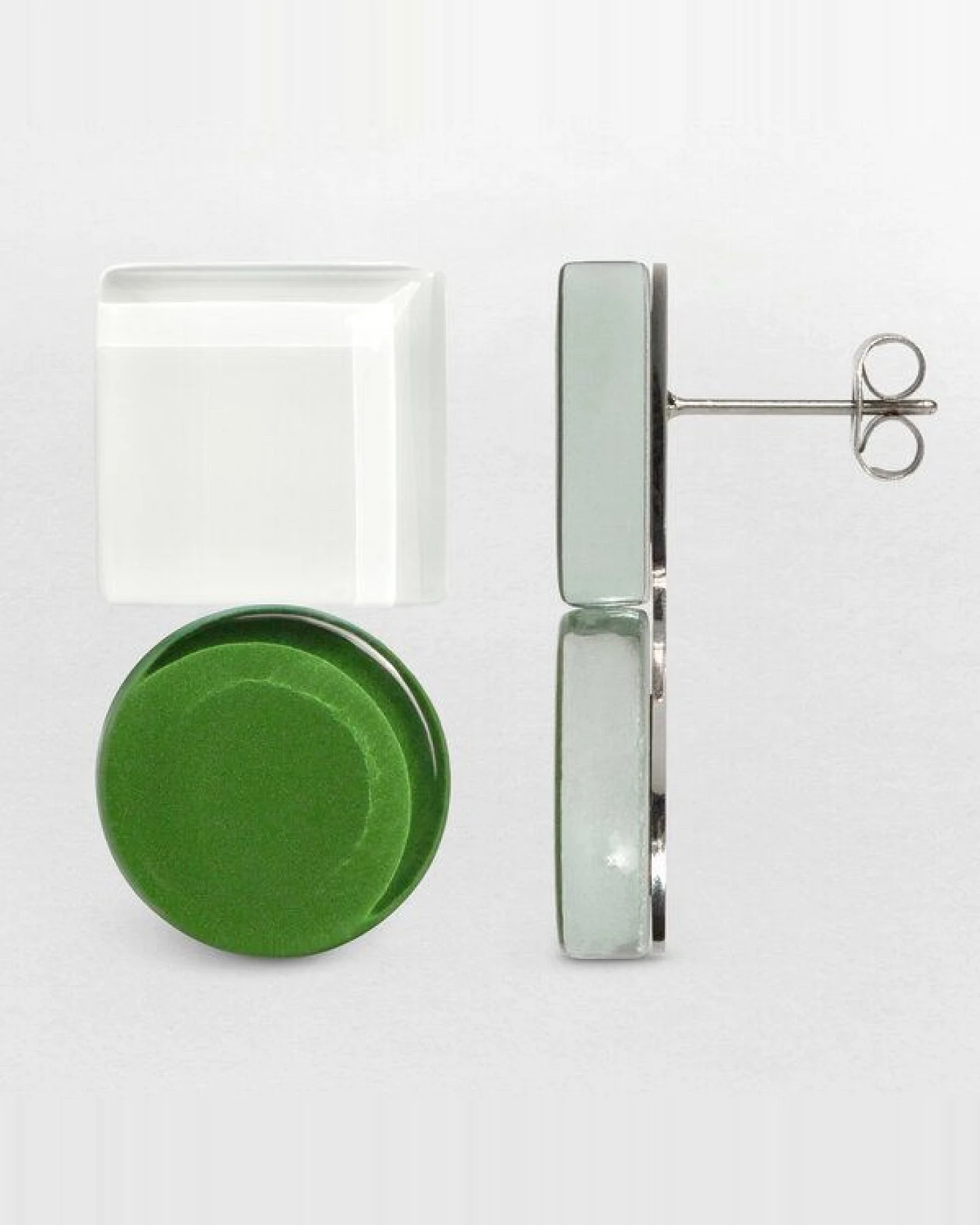 ALEXASCHA Geometrische Statement Ohrringe aus Glas – Ansicht 4