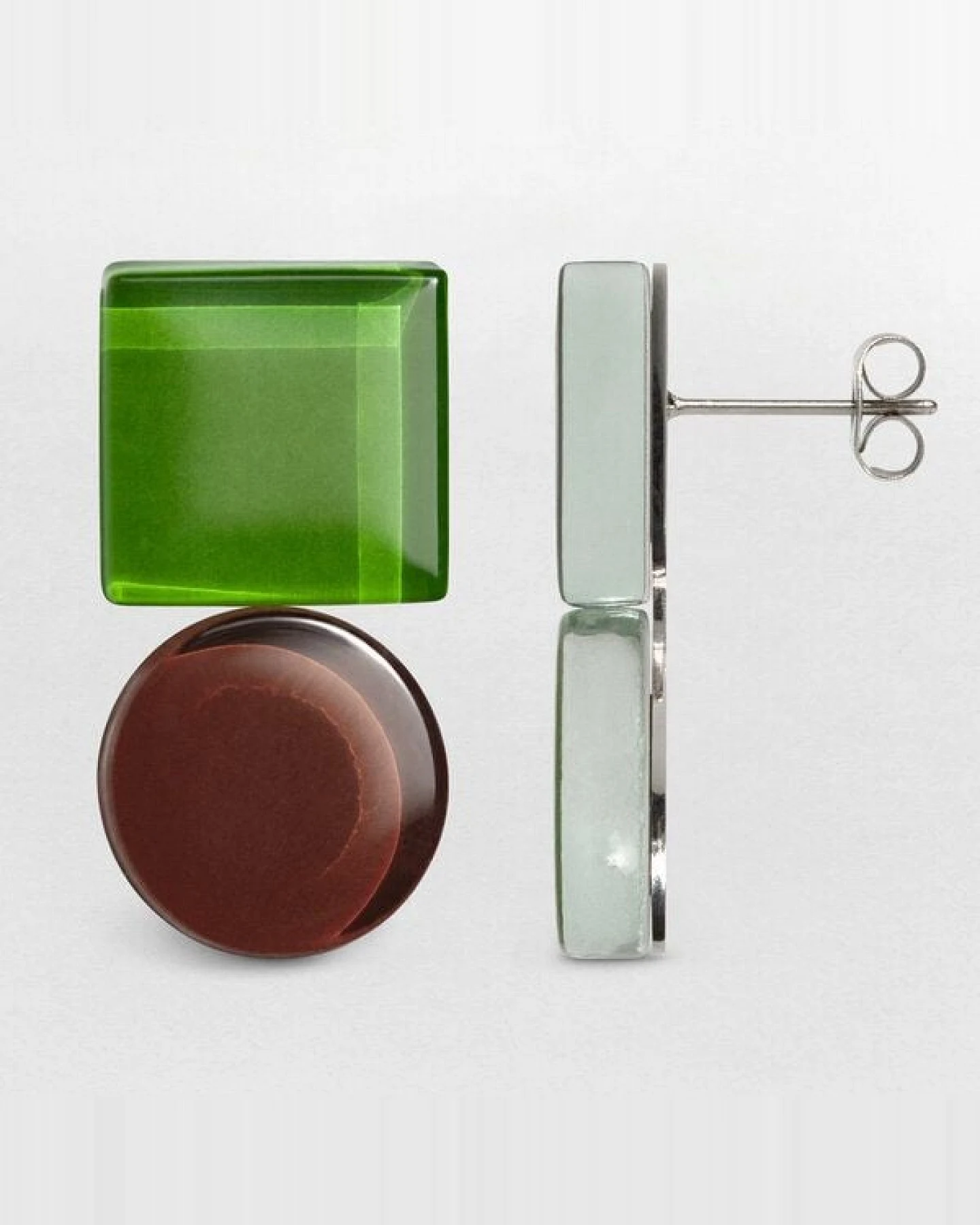 ALEXASCHA Geometrische Statement Ohrringe aus Glas – Ansicht 4