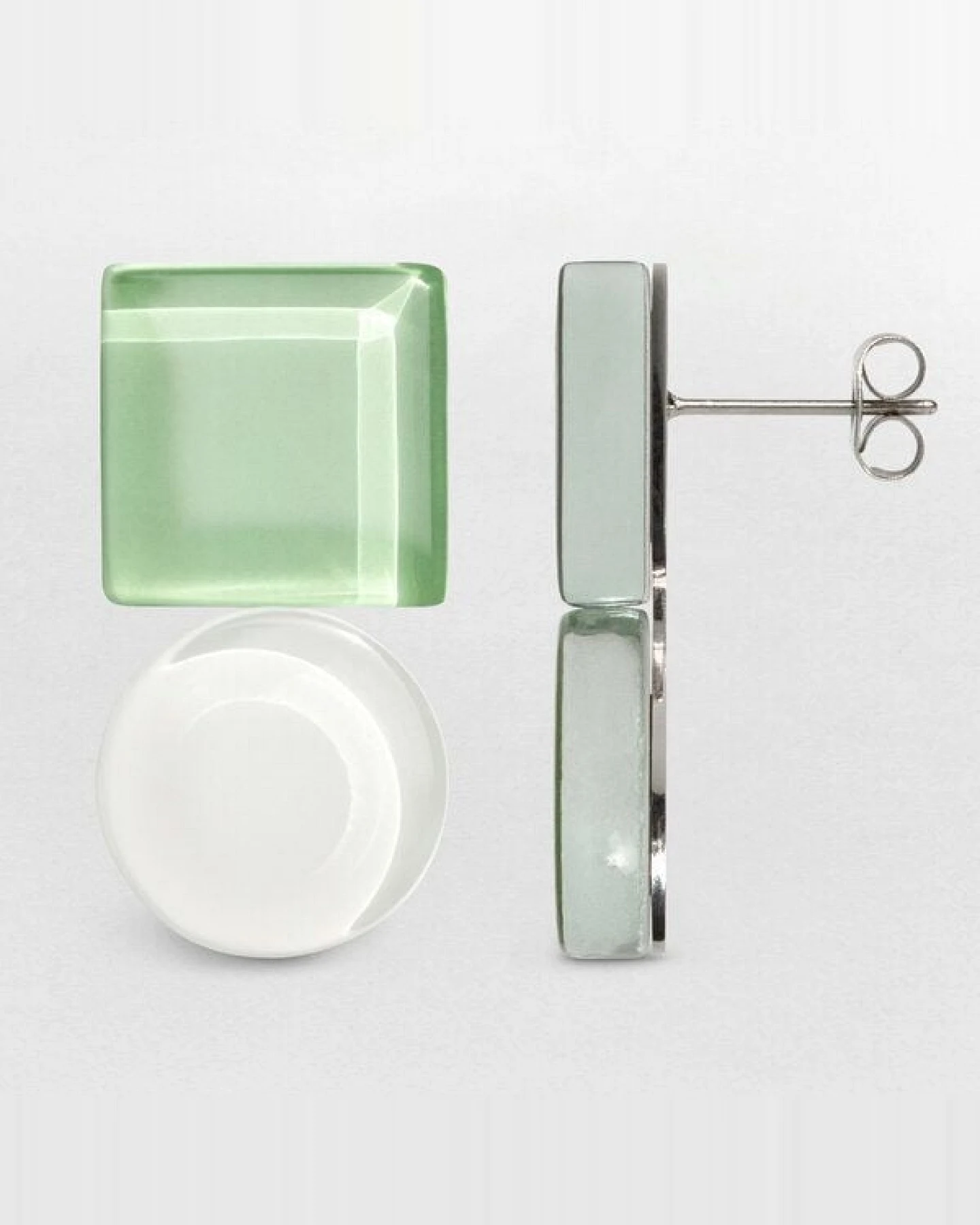 ALEXASCHA Geometrische Statement Ohrringe aus Glas – Ansicht 4
