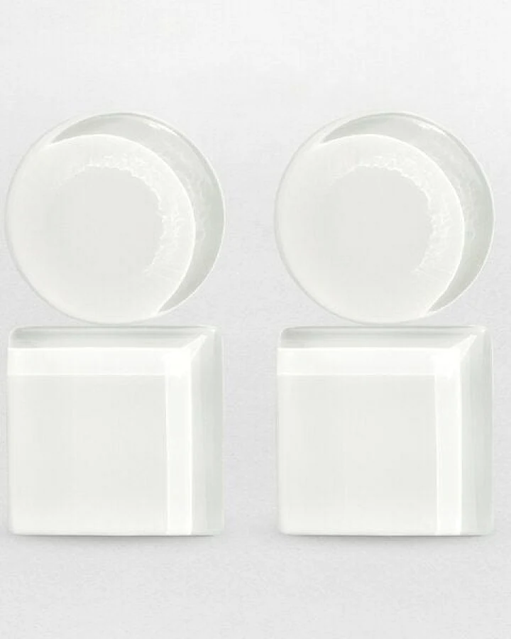 ALEXASCHA Geometrische Clip Ohrringe aus Glas