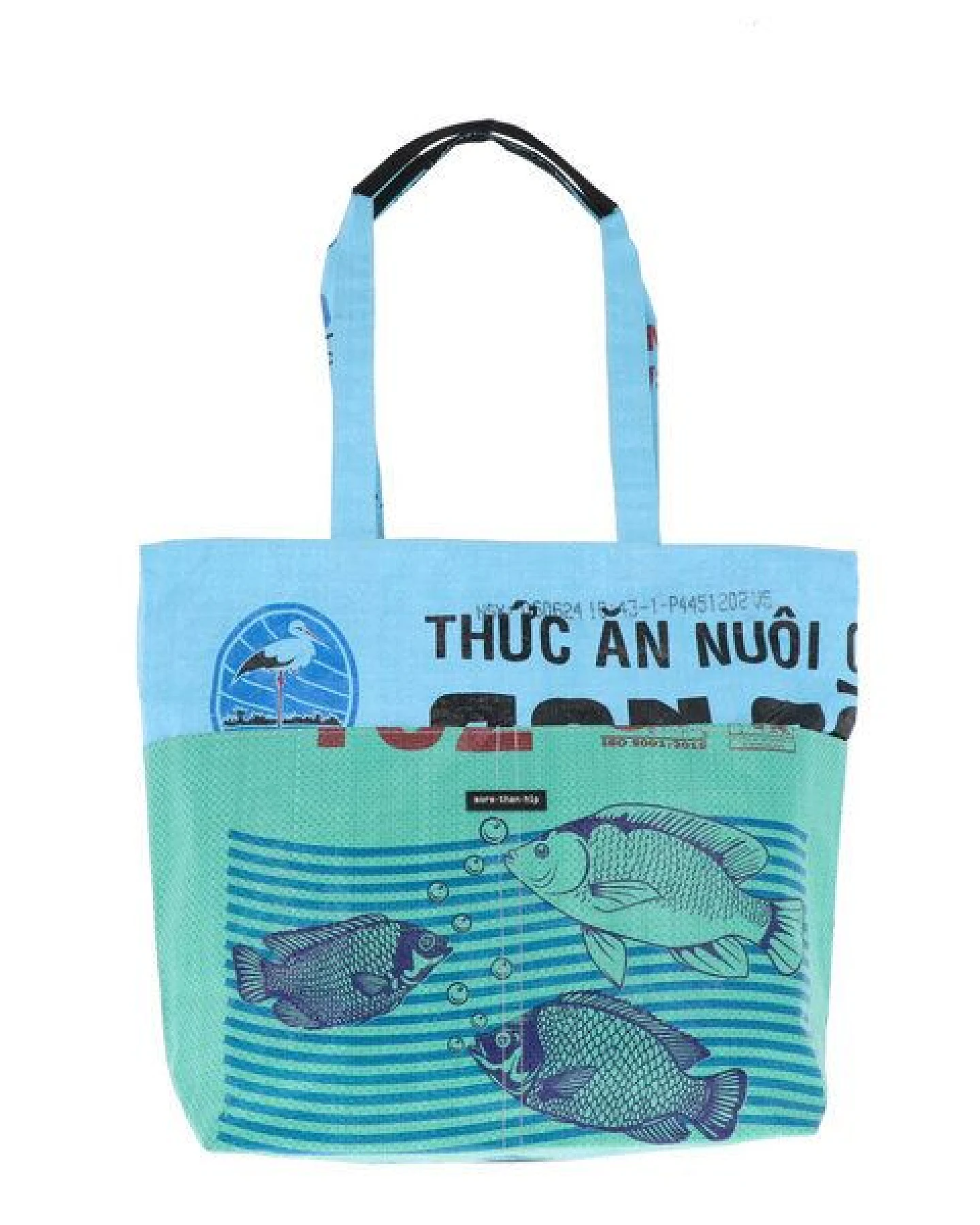 MoreThanHip Reißverschluss Shopper-Tasche aus recyceltem Reis-, Tierfutter- oder Zuckersack – Moni – Ansicht 3