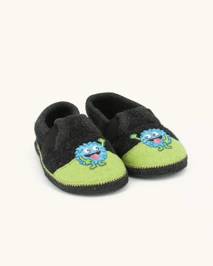 Kitz-Pichler Bobby Floh Kinder-Hausschuh für Jungen & Mädchen aus 100% Schurwolle - Warme Filz-Pantoffel