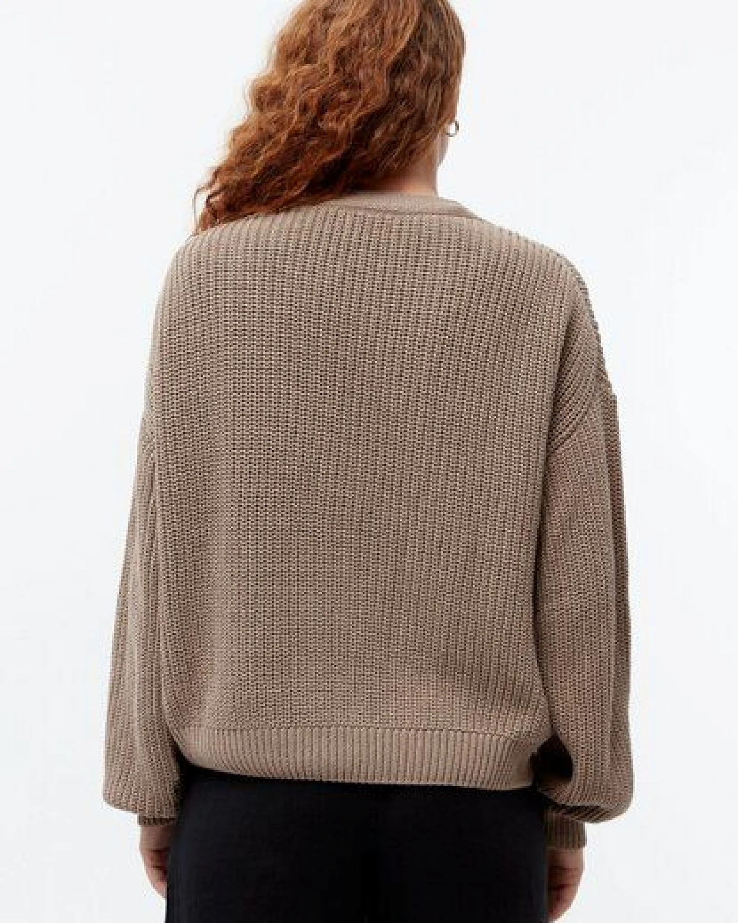 Givn Berlin Strickcardigan GBDESIREE oversize aus Bio-Baumwolle mit Perlmuster-Strick – Ansicht 3