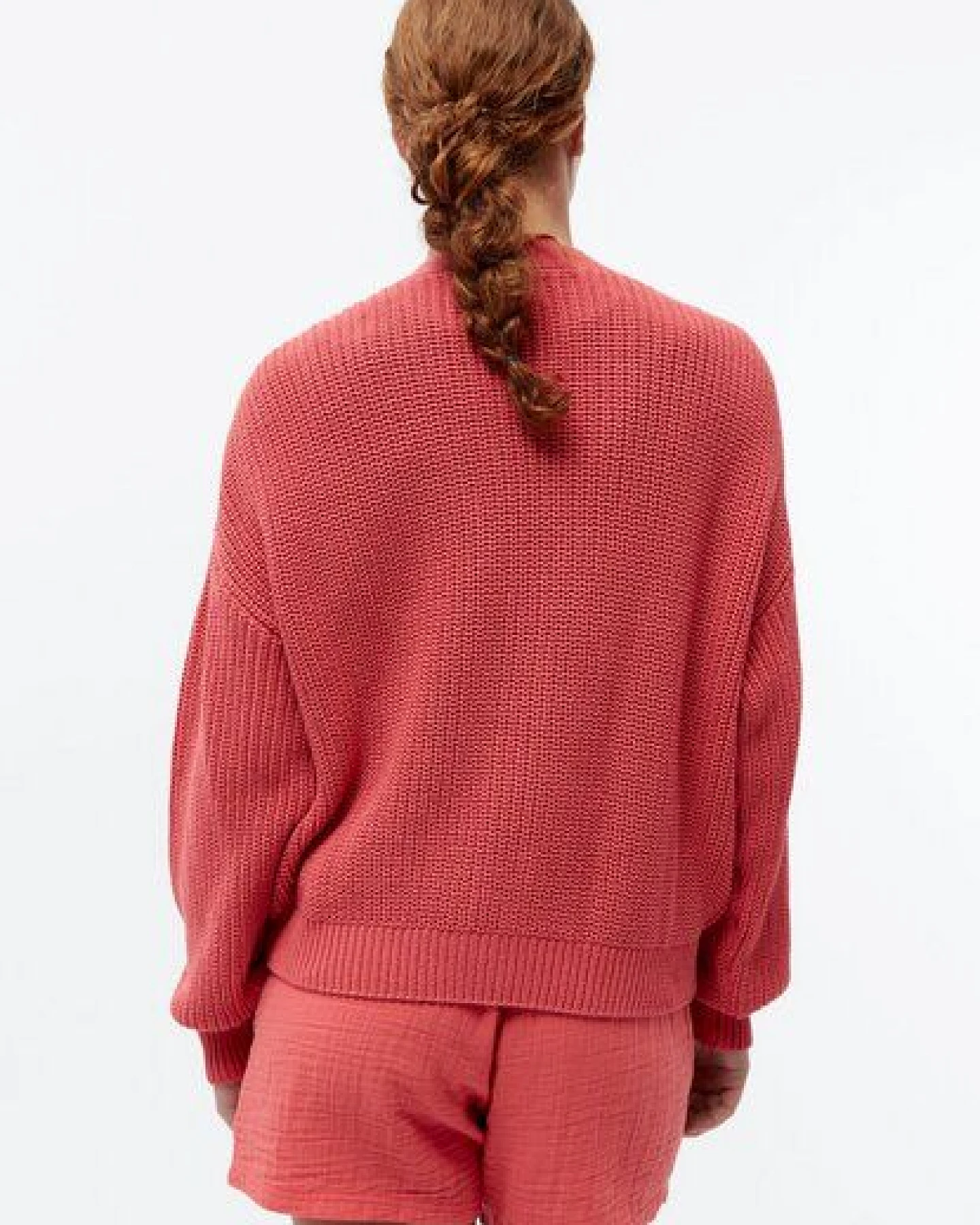 Givn Berlin Strickcardigan GBDESIREE oversize aus Bio-Baumwolle mit Perlmuster-Strick – Ansicht 3