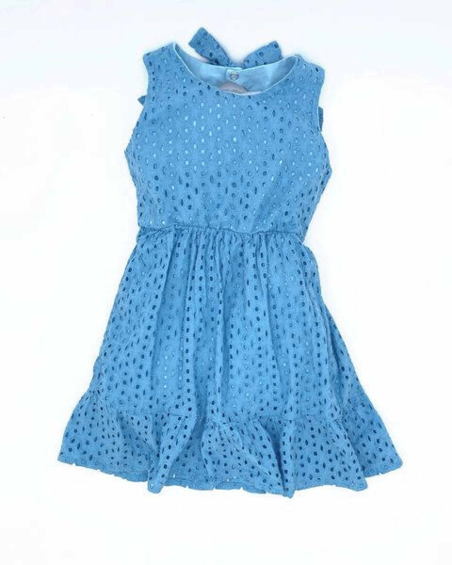 Marraine Kids Kleid LACE aus Bio-Baumwolle – Lochstickerei & Schleifendetail – Ansicht 2