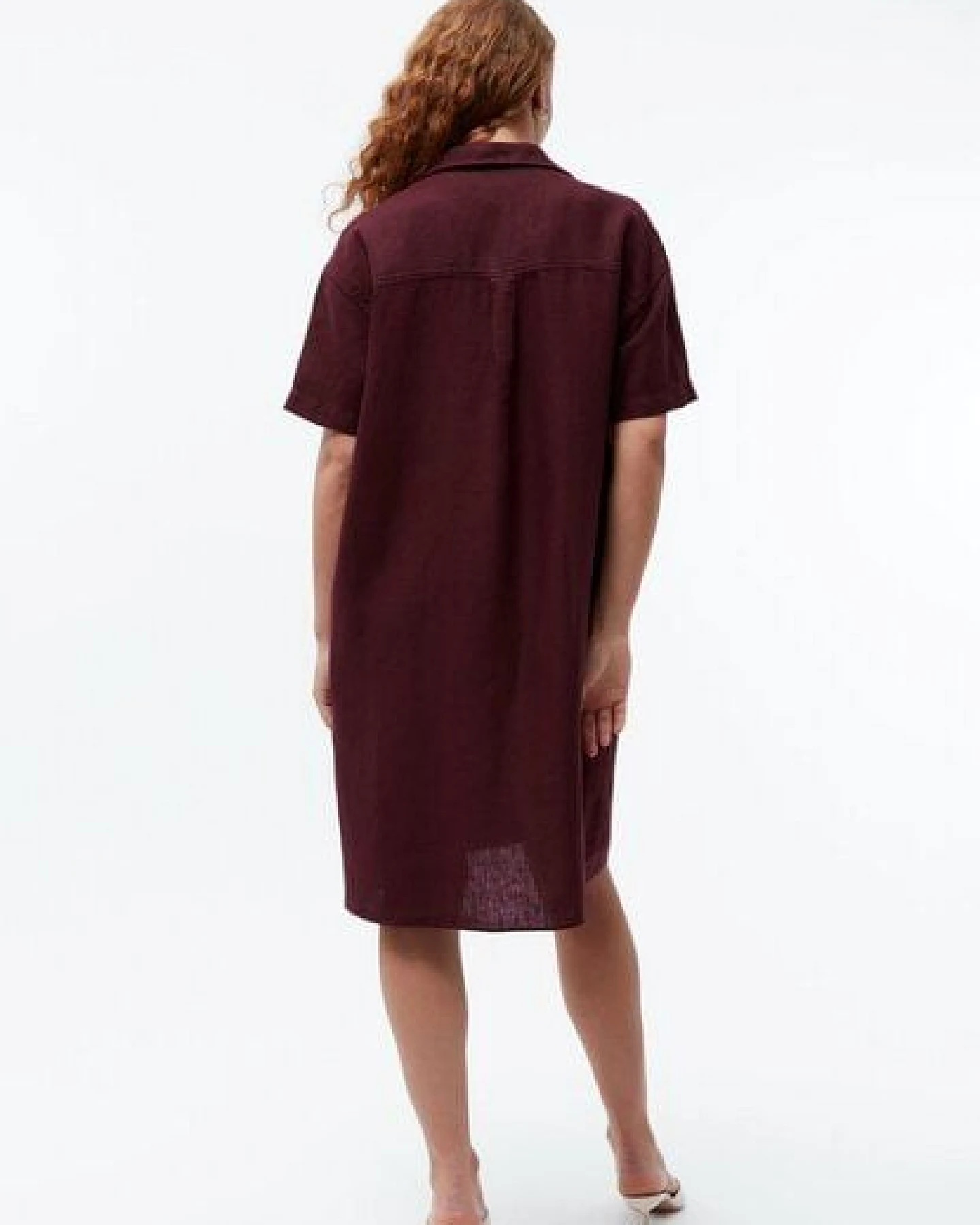 Givn Berlin Leinenkleid GBELAINE mit Polokragen – Ansicht 2