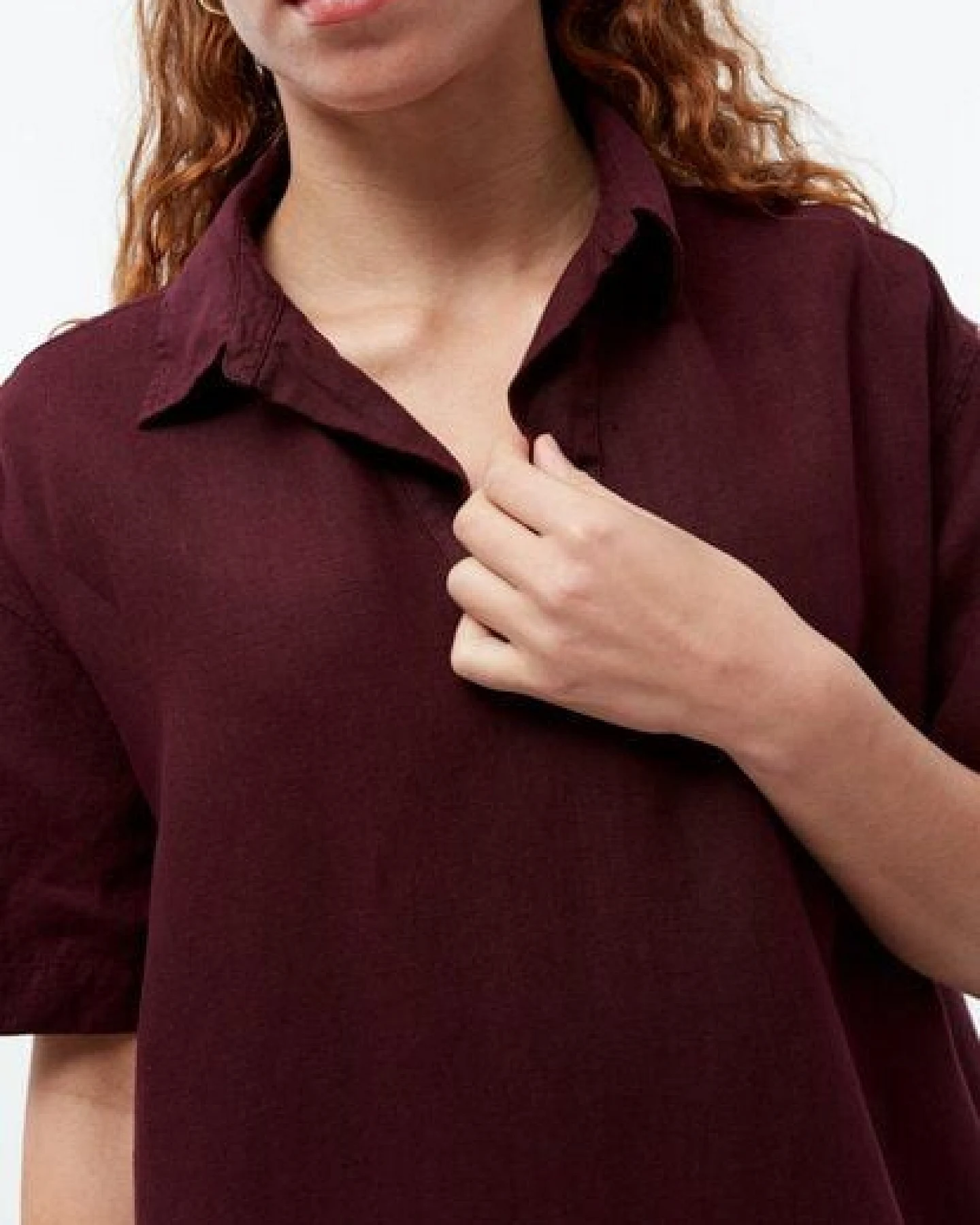 Givn Berlin Leinenkleid GBELAINE mit Polokragen – Ansicht 3