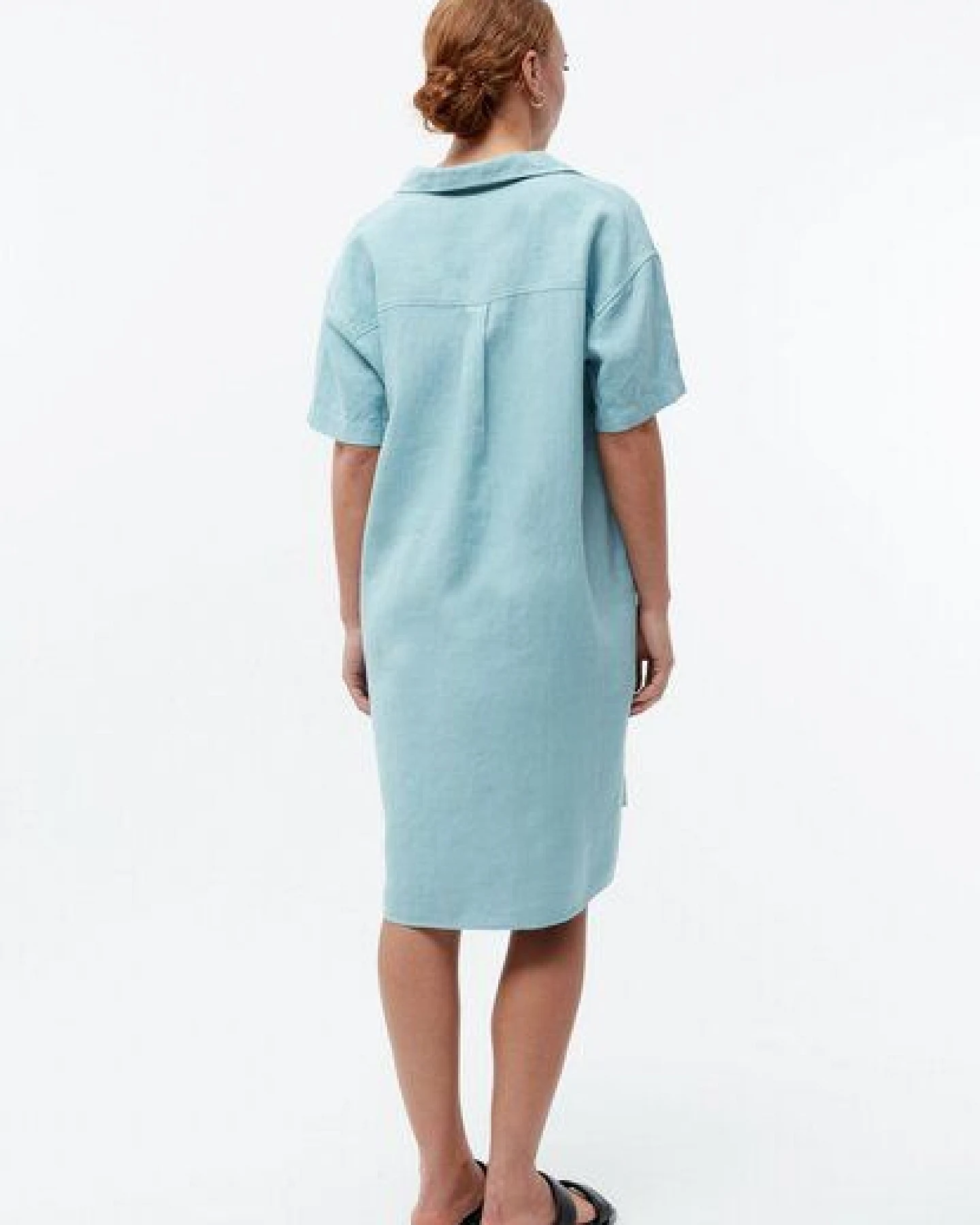 Givn Berlin Leinenkleid GBELAINE mit Polokragen – Ansicht 2