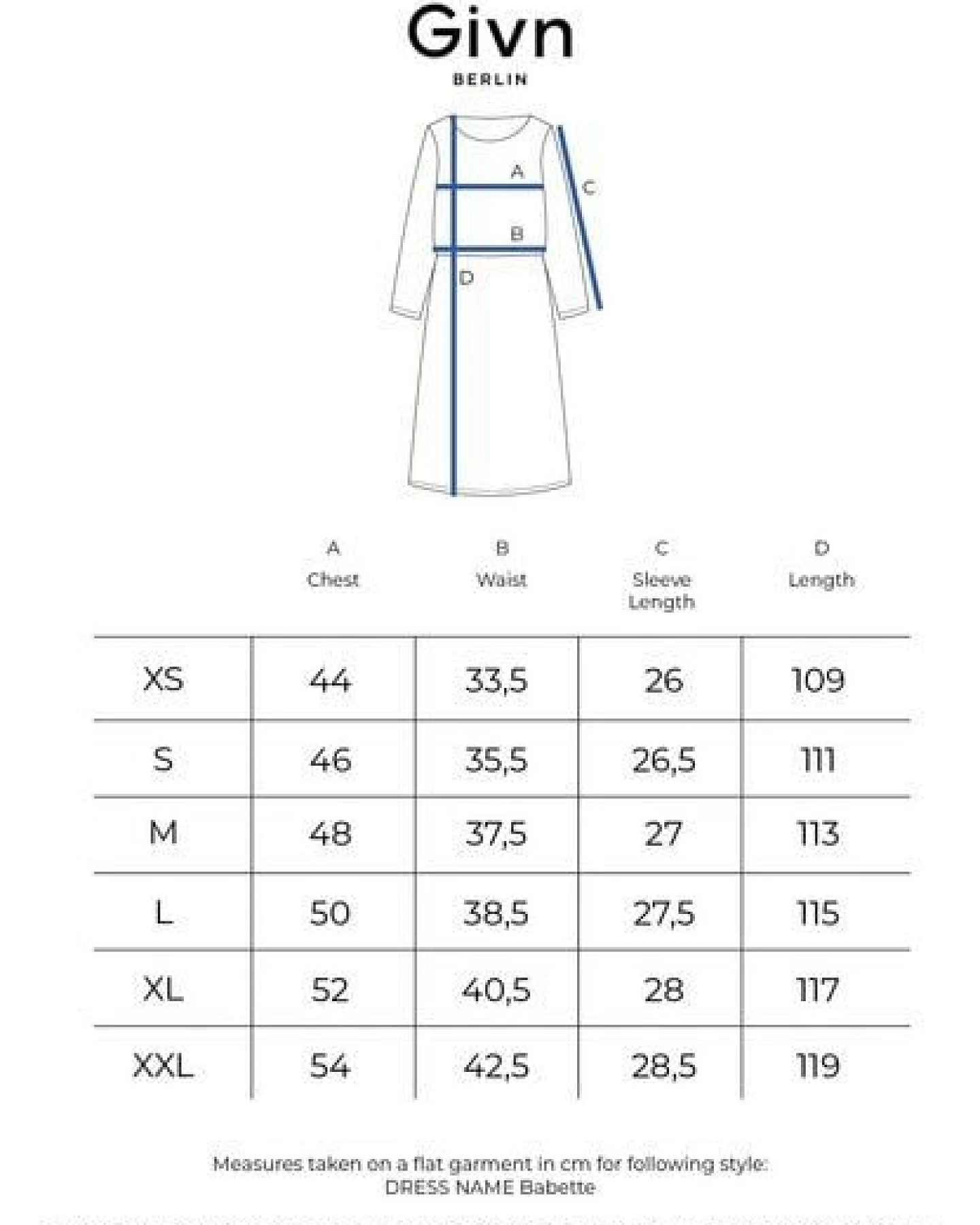 Givn Berlin Wickelkleid GBBABETTE aus Bio-Baumwoll Crepe - Nightshade Blue (Outlines) – Ansicht 3