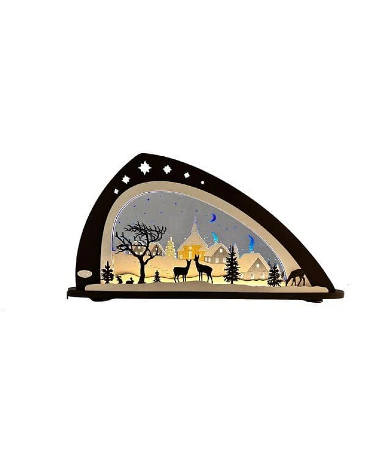Weigla® Holzkunst Moderner LED- Schwibbogen "Stille Nacht " NEU