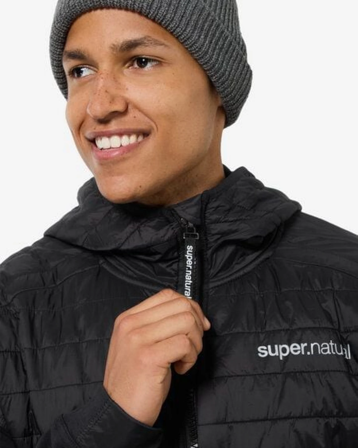 super.natural Sportjacke M WARM UP ALOOF JACKET Merino Jacke mit Primaloft Bio Softshell – Ansicht 2