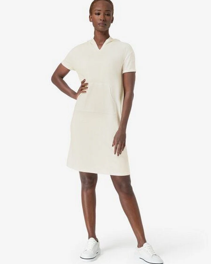 super.natural Kleid HOODED BIO DRESS kurz, nachhaltig, Merino