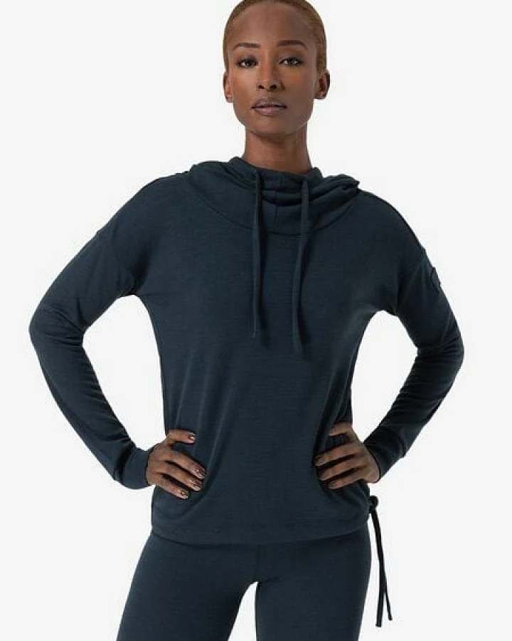 super.natural Kapuzenpullover FUNNEL BIO für Damen, nachhaltig, Merino