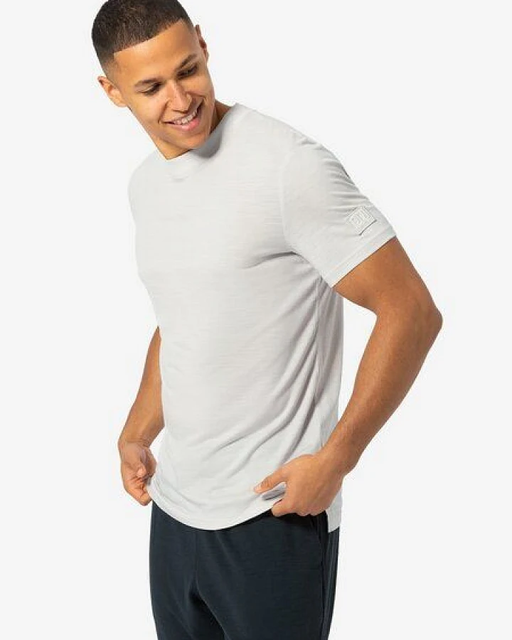 super.natural T-Shirt CASUAL RIB BIO J TEE für Herren, nachhaltig, Merino