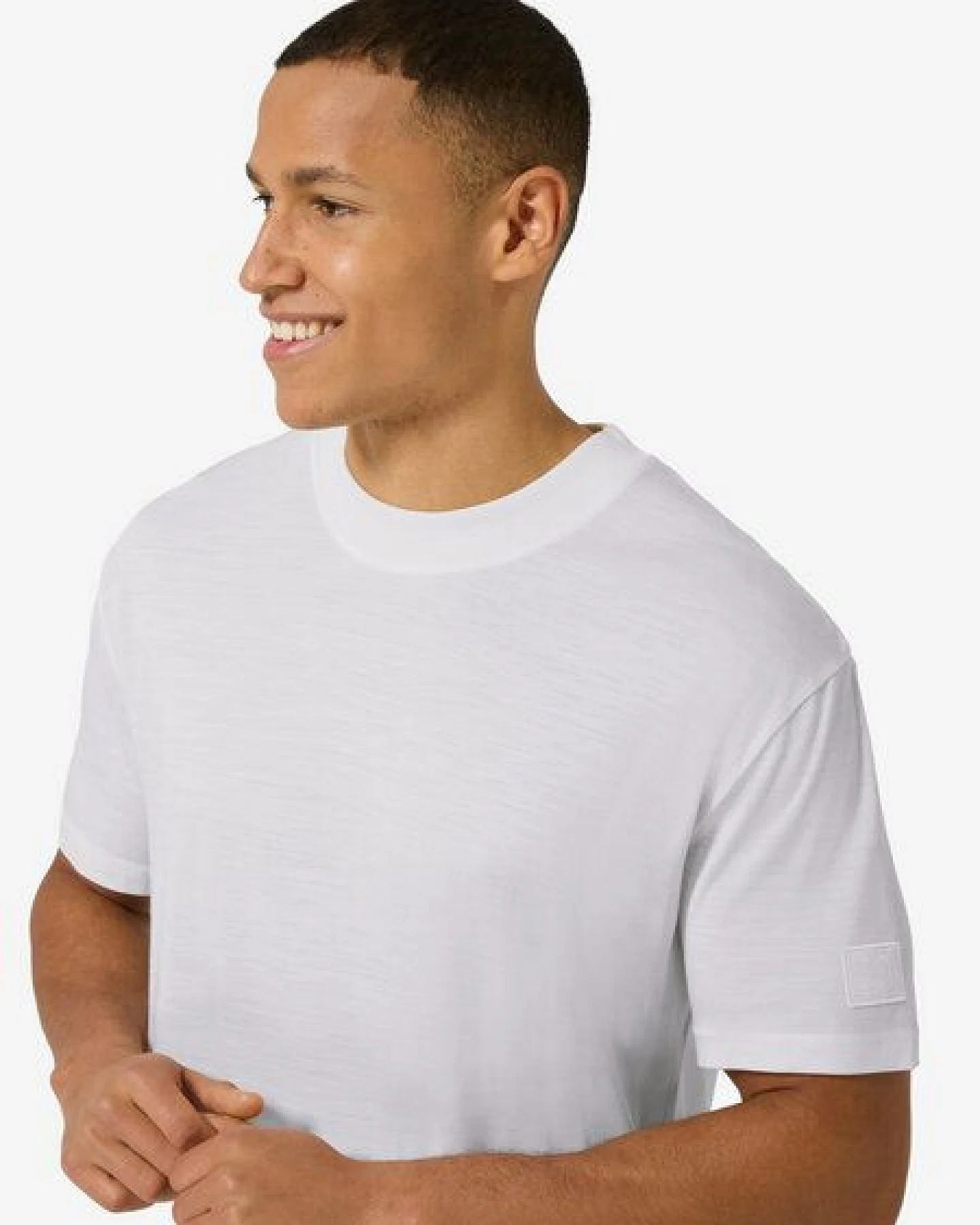 super.natural T-Shirt CASUAL RIB BIO J TEE für Herren, nachhaltig, Merino – Ansicht 2