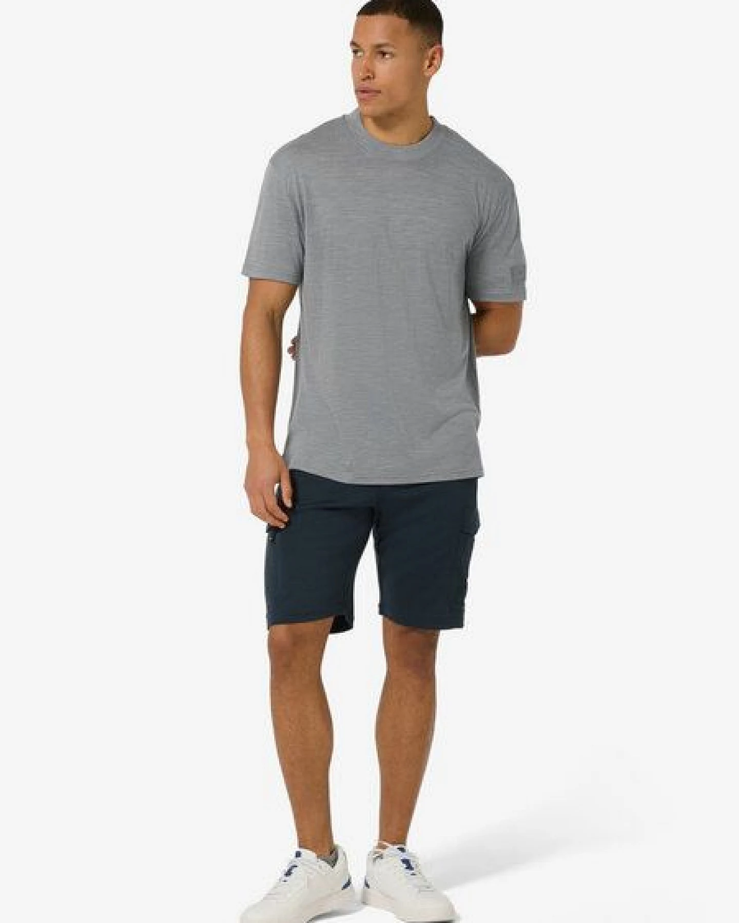 super.natural T-Shirt CASUAL RIB BIO J TEE für Herren, nachhaltig, Merino – Ansicht 3