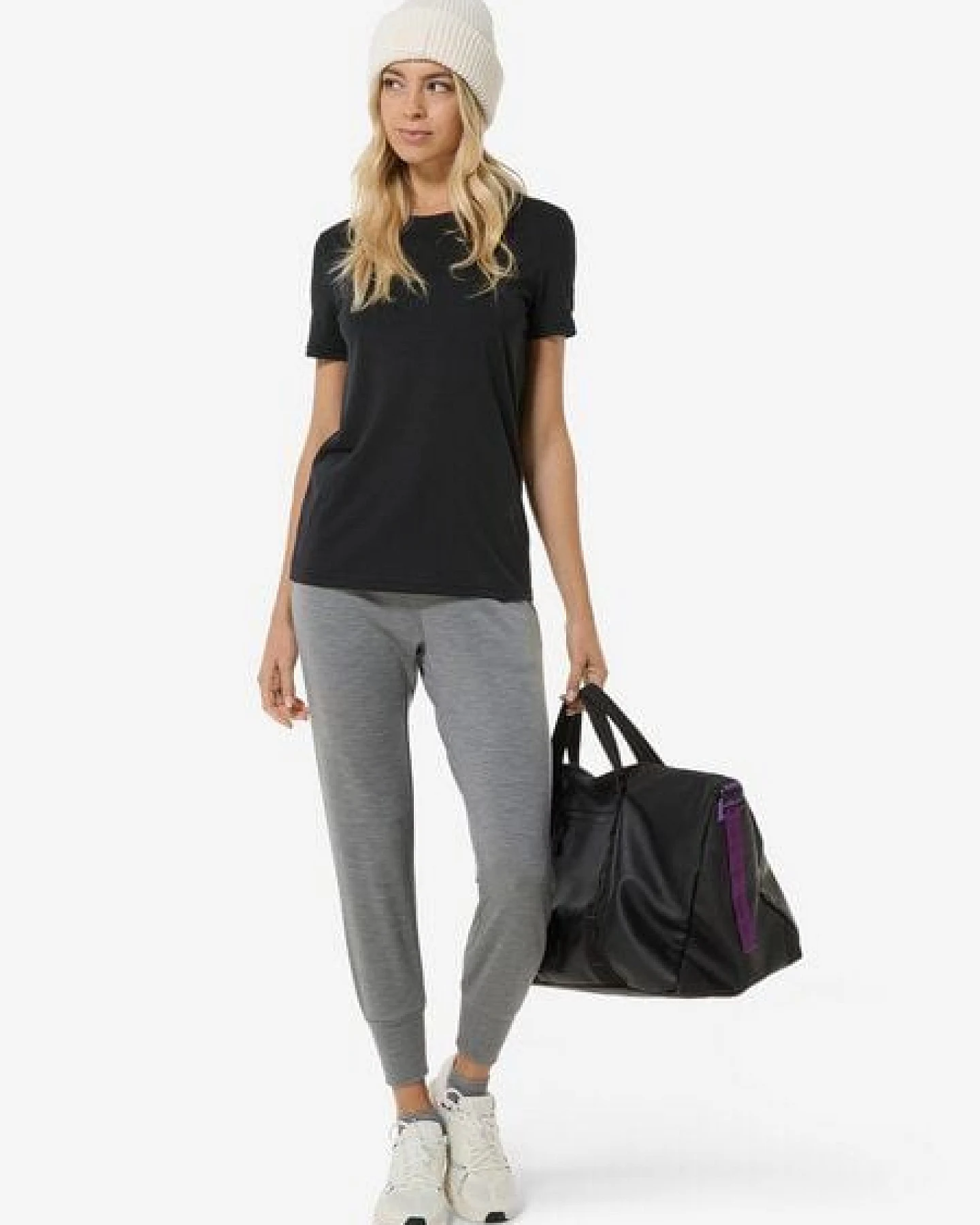 super.natural T-Shirt CASUAL RIB BIO J TEE für Damen, nachhaltig, Merino – Ansicht 4