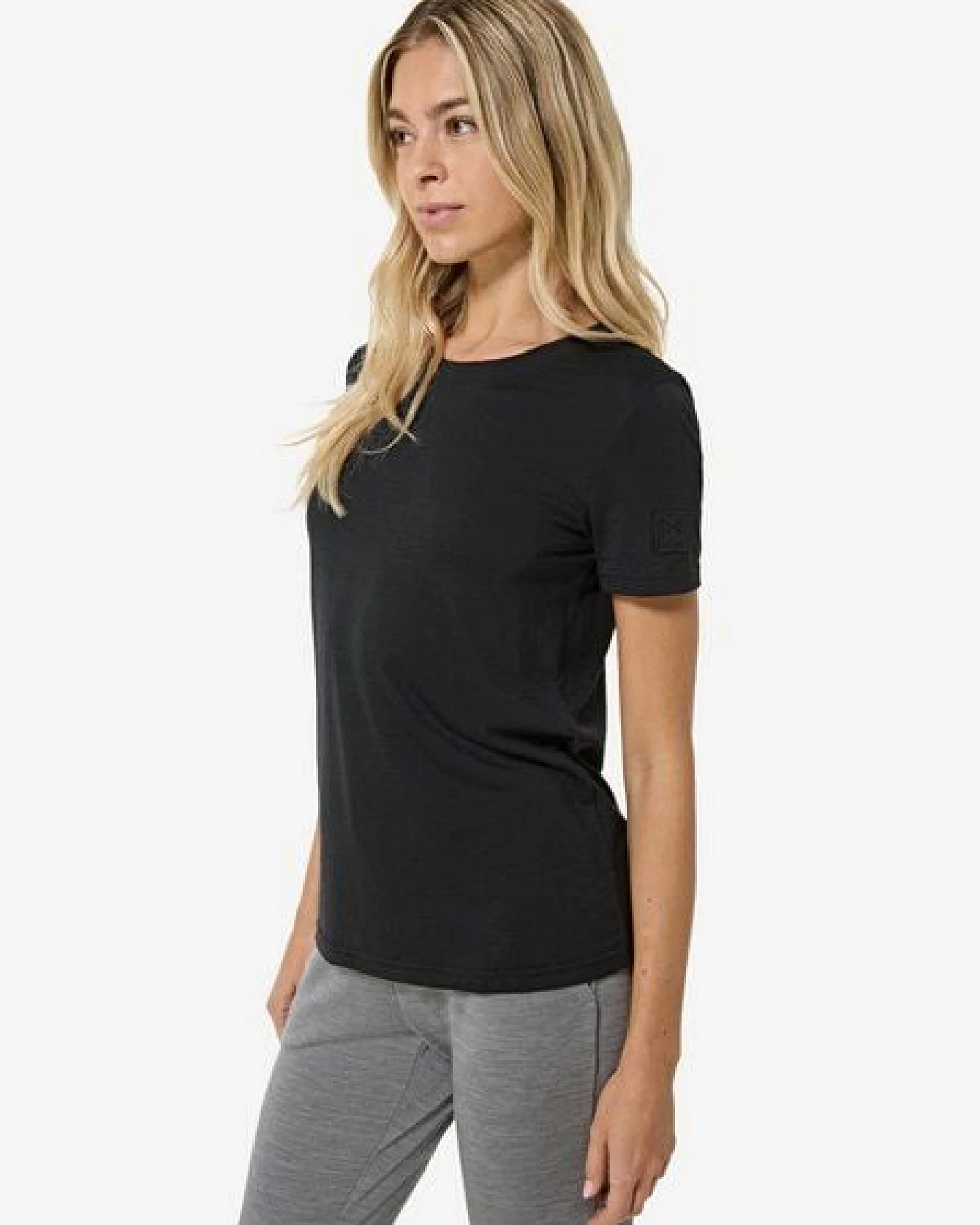 super.natural T-Shirt CASUAL RIB BIO J TEE für Damen, nachhaltig, Merino – Ansicht 3