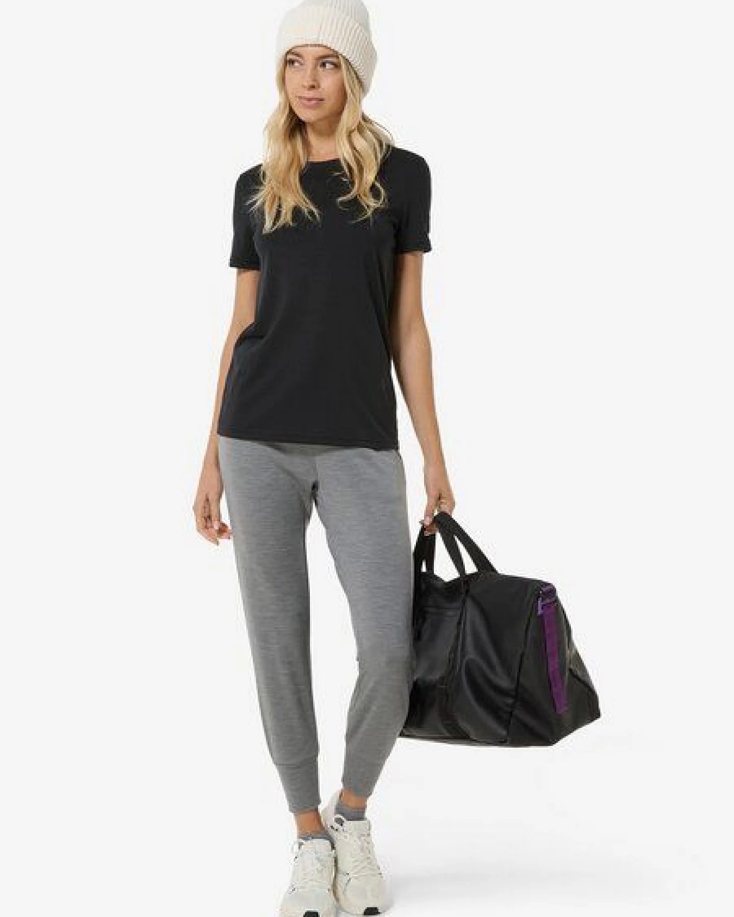 super.natural T-Shirt CASUAL RIB BIO J TEE für Damen, nachhaltig, Merino – Ansicht 4