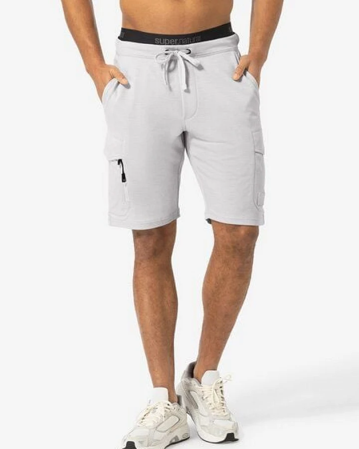 super.natural kurze Jogginghose CARGO BIO SHORTS für Herren, nachhaltig, Merino