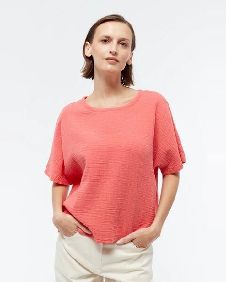 Givn Berlin Bluse GBPINA aus Bio-Baumwoll Musselin im oversized Look