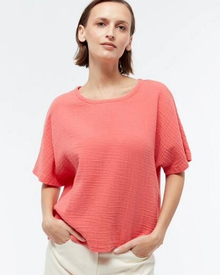 Givn Berlin Bluse GBPINA aus Bio-Baumwoll Musselin im oversized Look