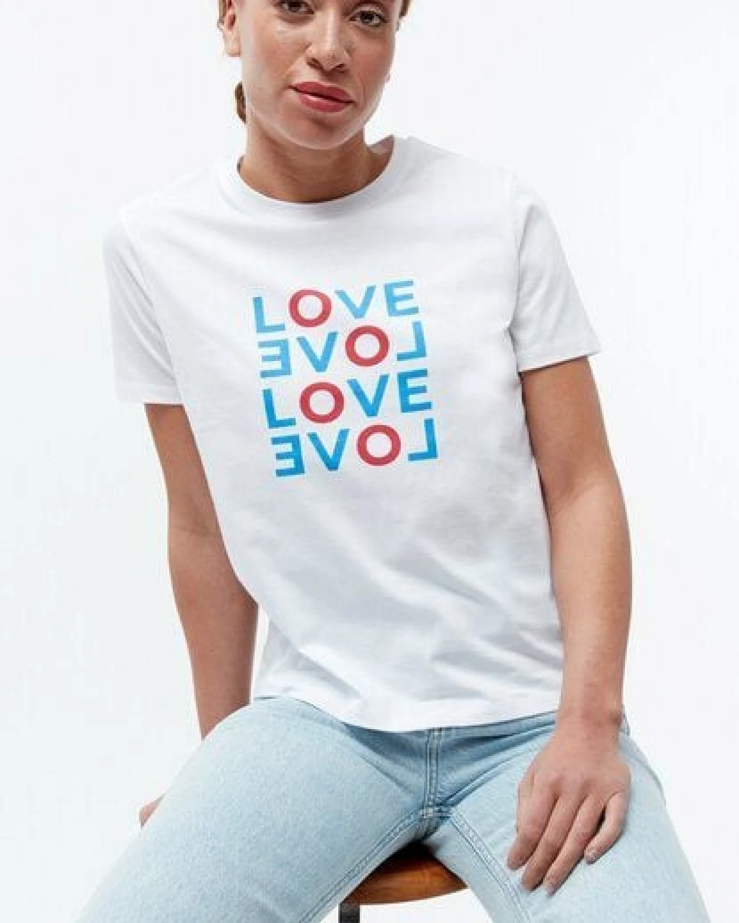 Givn Berlin T-Shirt GBFINE (LOVE) aus Bio-Baumwolle mit Print – Ansicht 4
