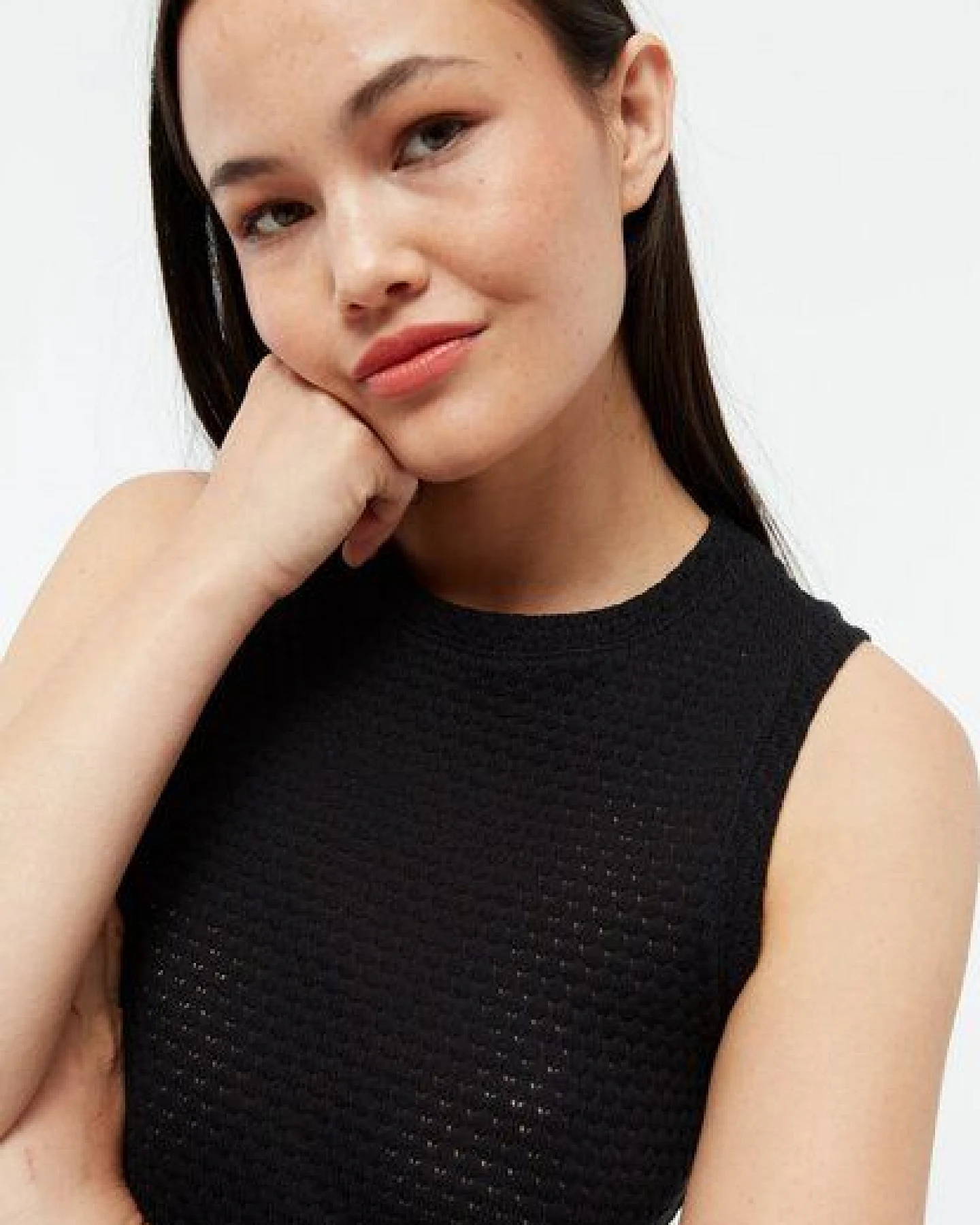 Givn Berlin Stricktop GBSHIRLEY cropped aus Bio-Baumwolle im Jacquard Muster – Ansicht 3