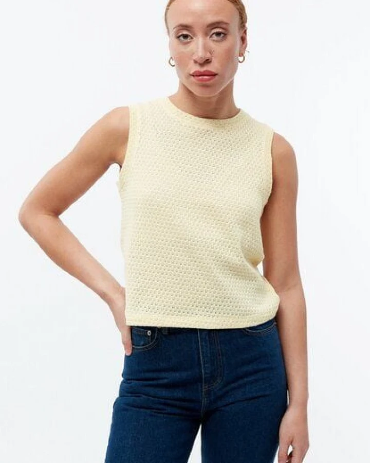 Givn Berlin Stricktop GBSHIRLEY cropped aus Bio-Baumwolle im Jacquard Muster