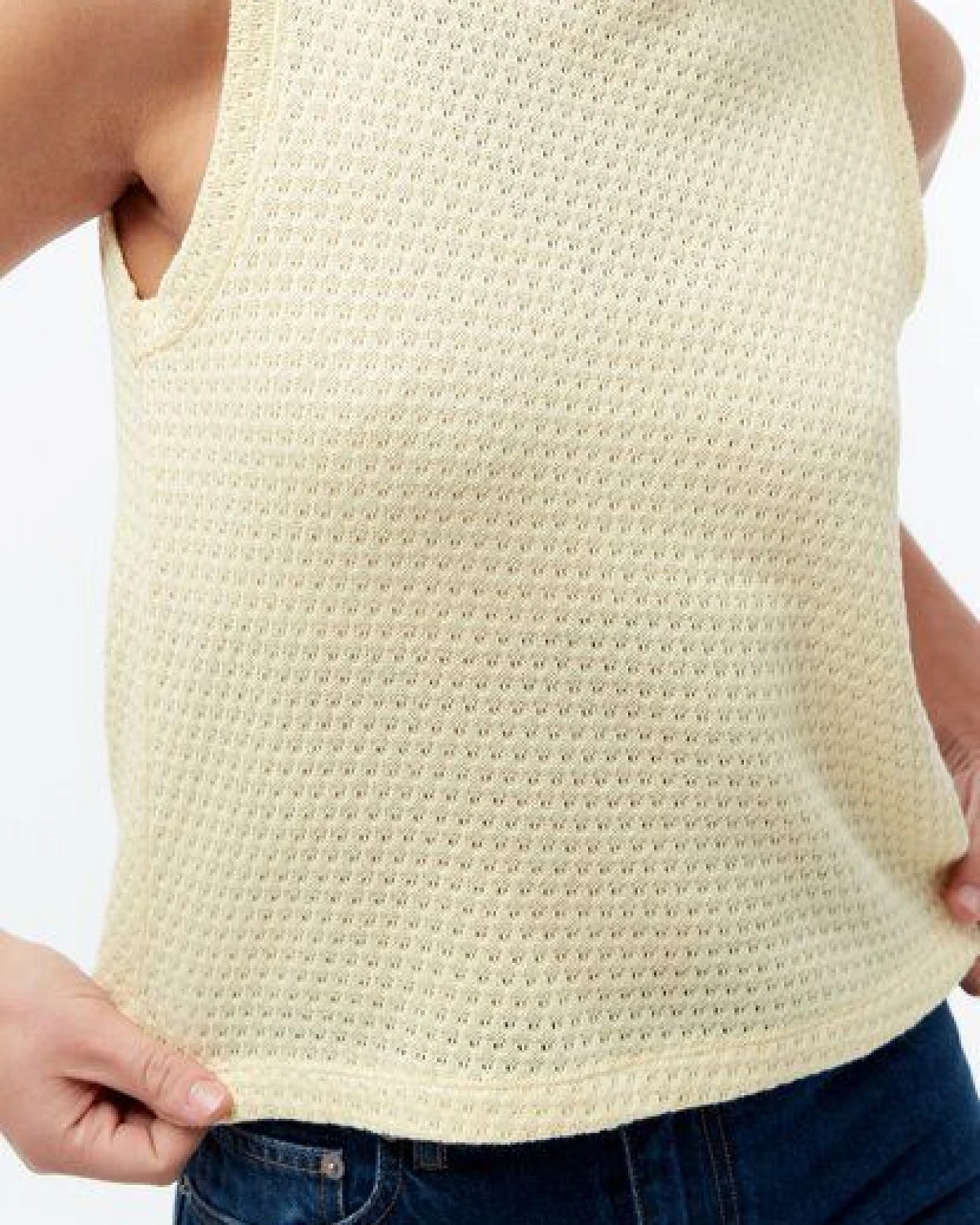 Givn Berlin Stricktop GBSHIRLEY cropped aus Bio-Baumwolle im Jacquard Muster – Ansicht 4