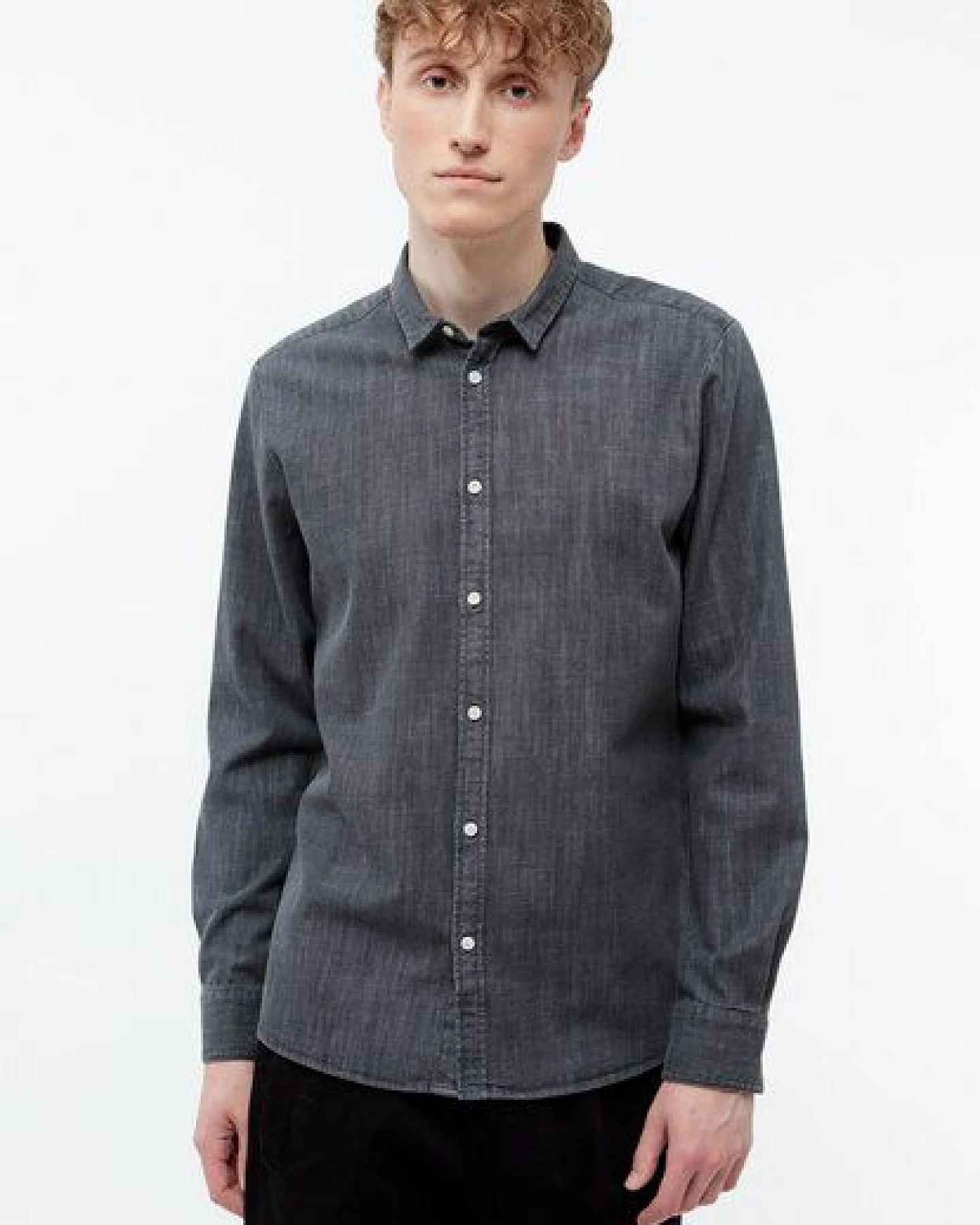 Givn Berlin Jeanshemd GBDEVIS aus Bio-Baumwolle - Washed Black (Denim) – Ansicht 2