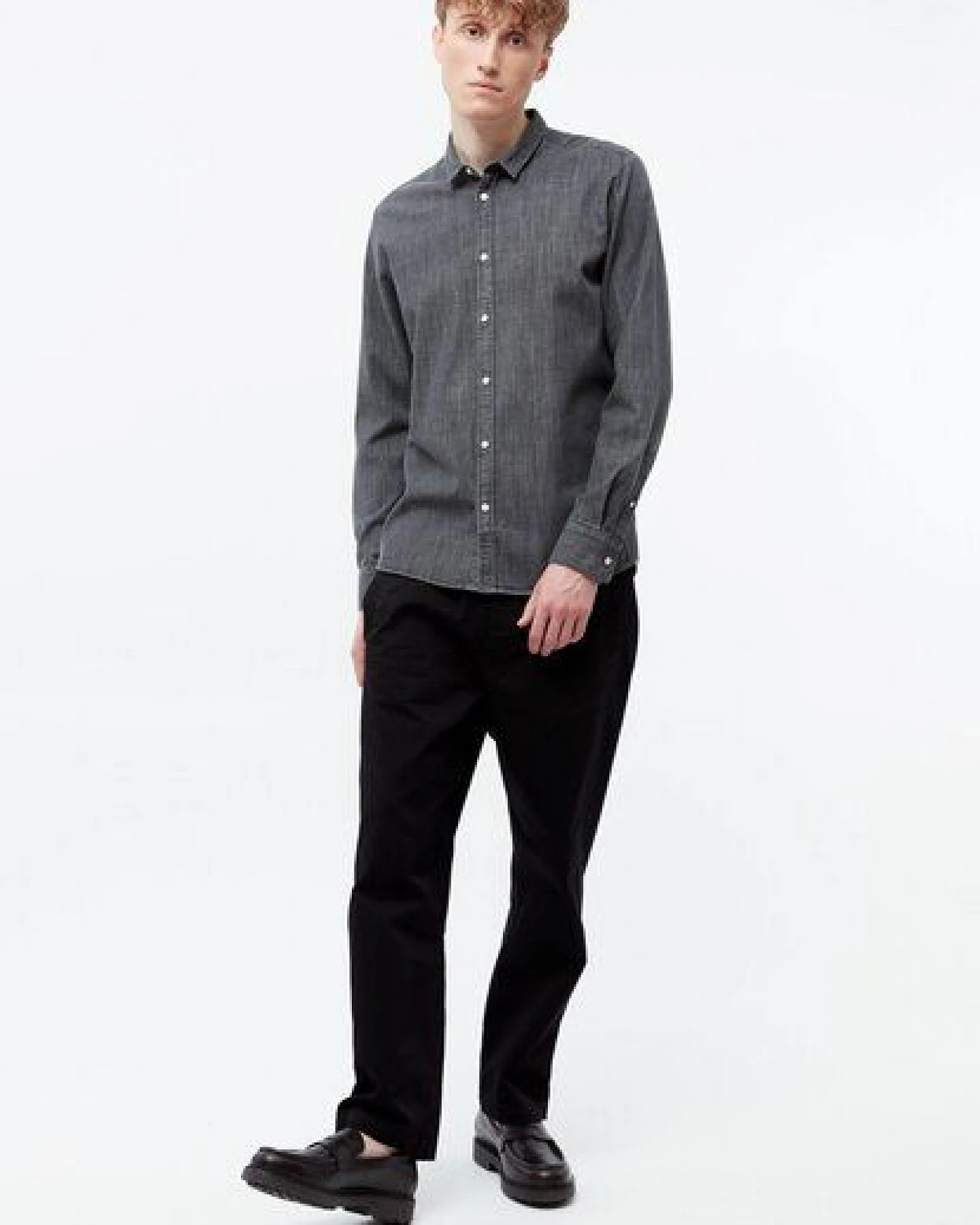 Givn Berlin Jeanshemd GBDEVIS aus Bio-Baumwolle - Washed Black (Denim) – Ansicht 3