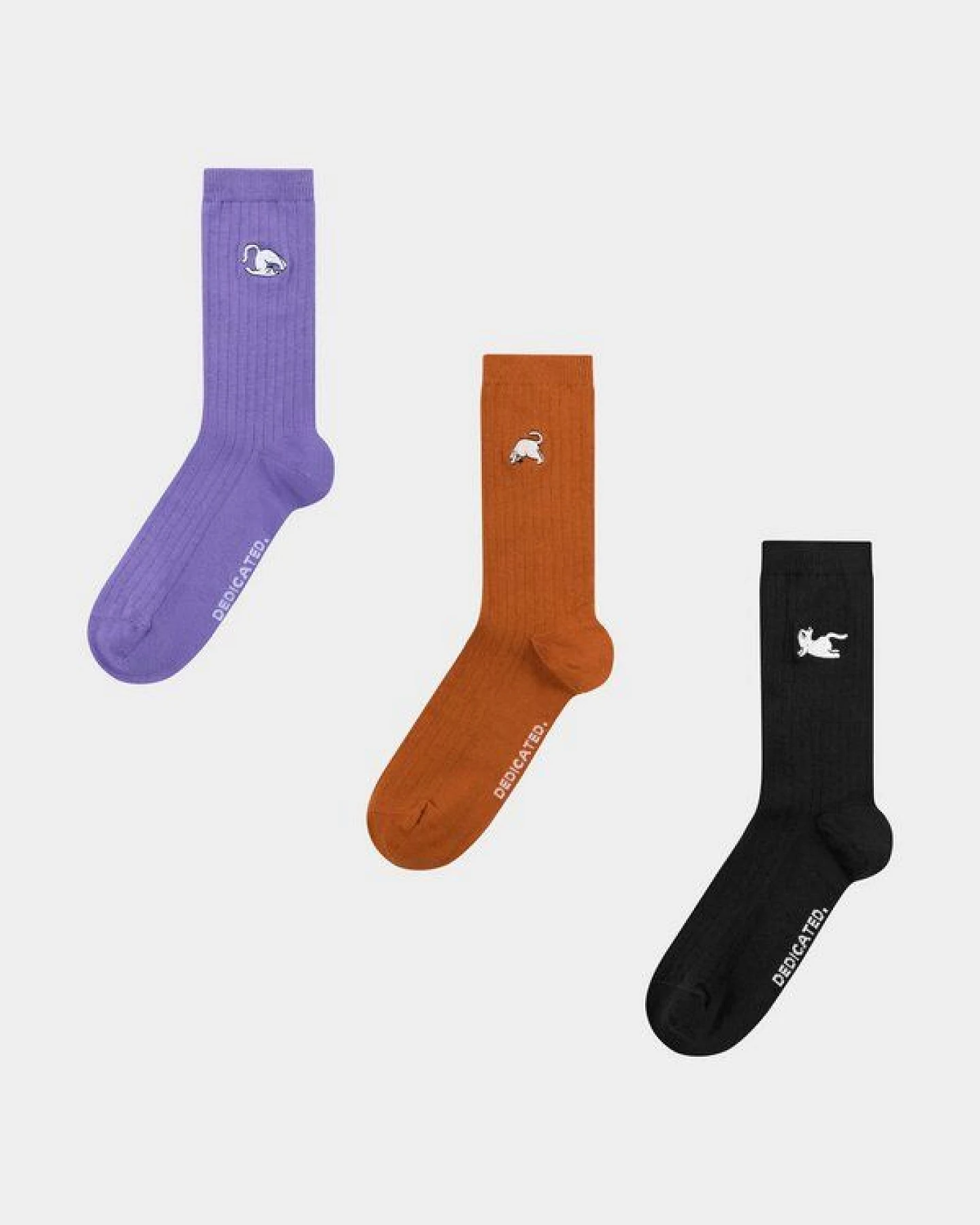 DEDICATED Box mit 3 Paar Socken - Yoga Cats – Ansicht 2