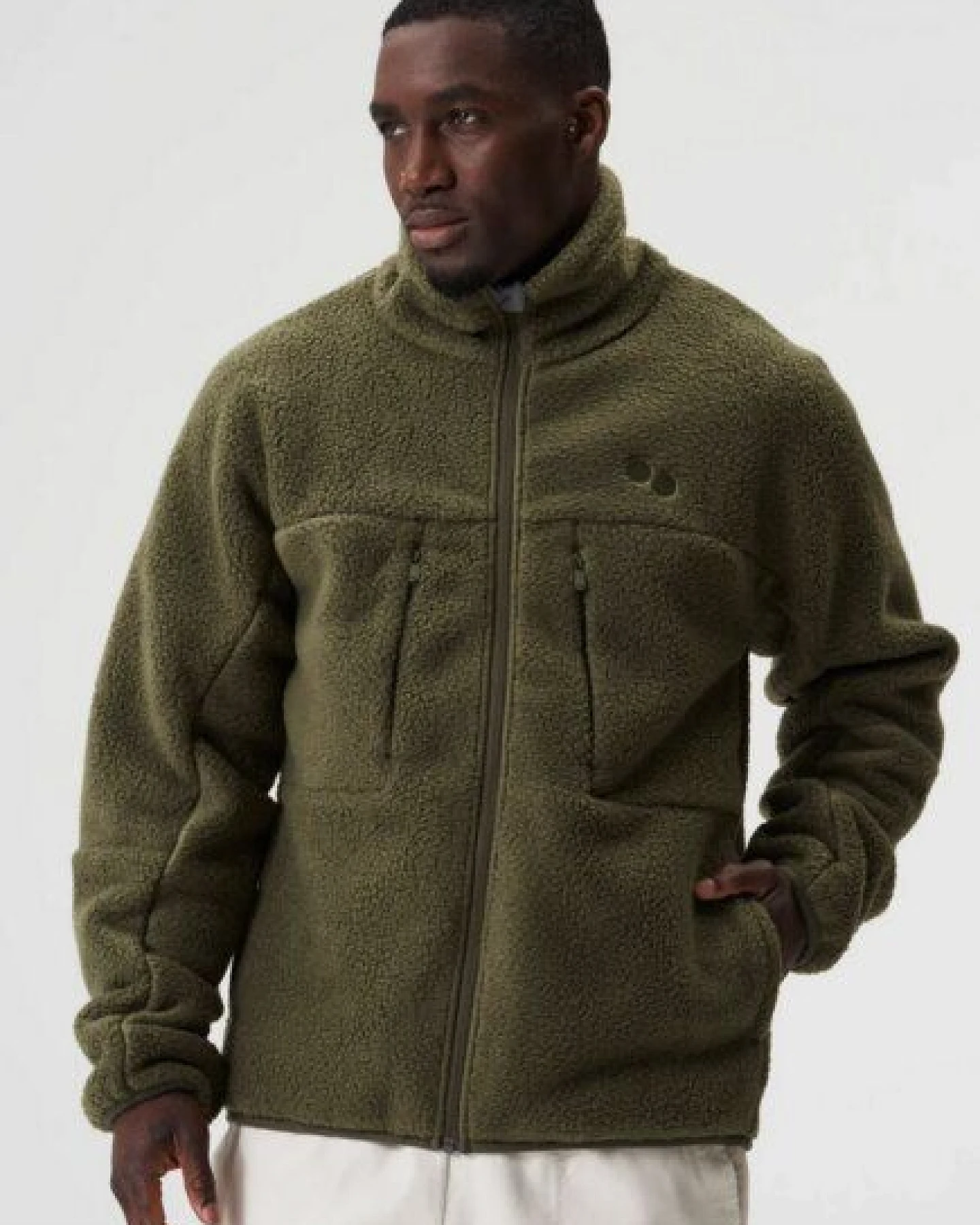 pinqponq Fleece Jacket - Eternal Olive - Peat Black (Male) – Ansicht 2