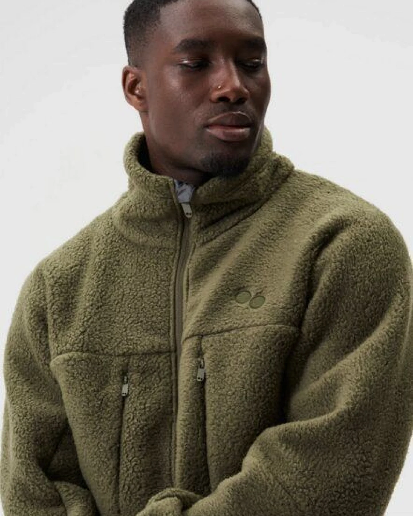 pinqponq Fleece Jacket - Eternal Olive - Peat Black (Male) – Ansicht 4