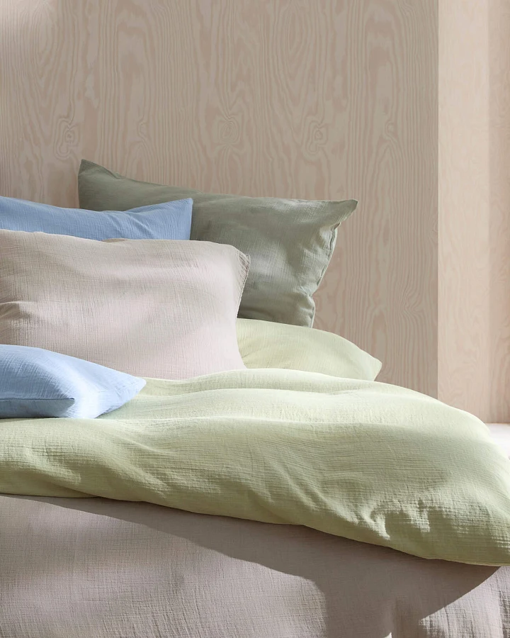 hessnatur Musselin Bettwäsche-Set aus Bio-Baumwolle - beige - Größe 135x200 / 40x80 cm