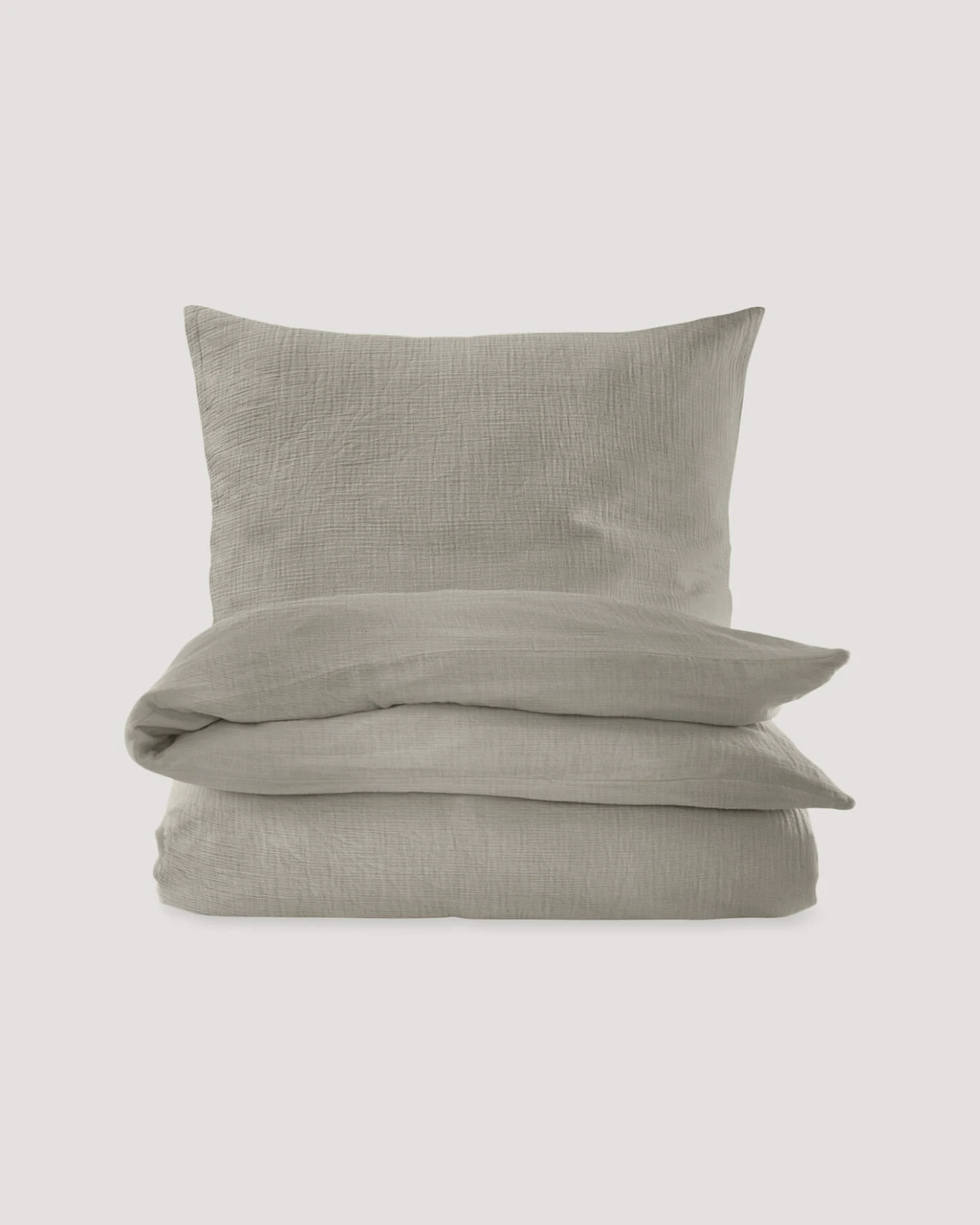 hessnatur Musselin Bettwäsche-Set aus Bio-Baumwolle - beige - Größe 135x200 / 40x80 cm – Ansicht 4