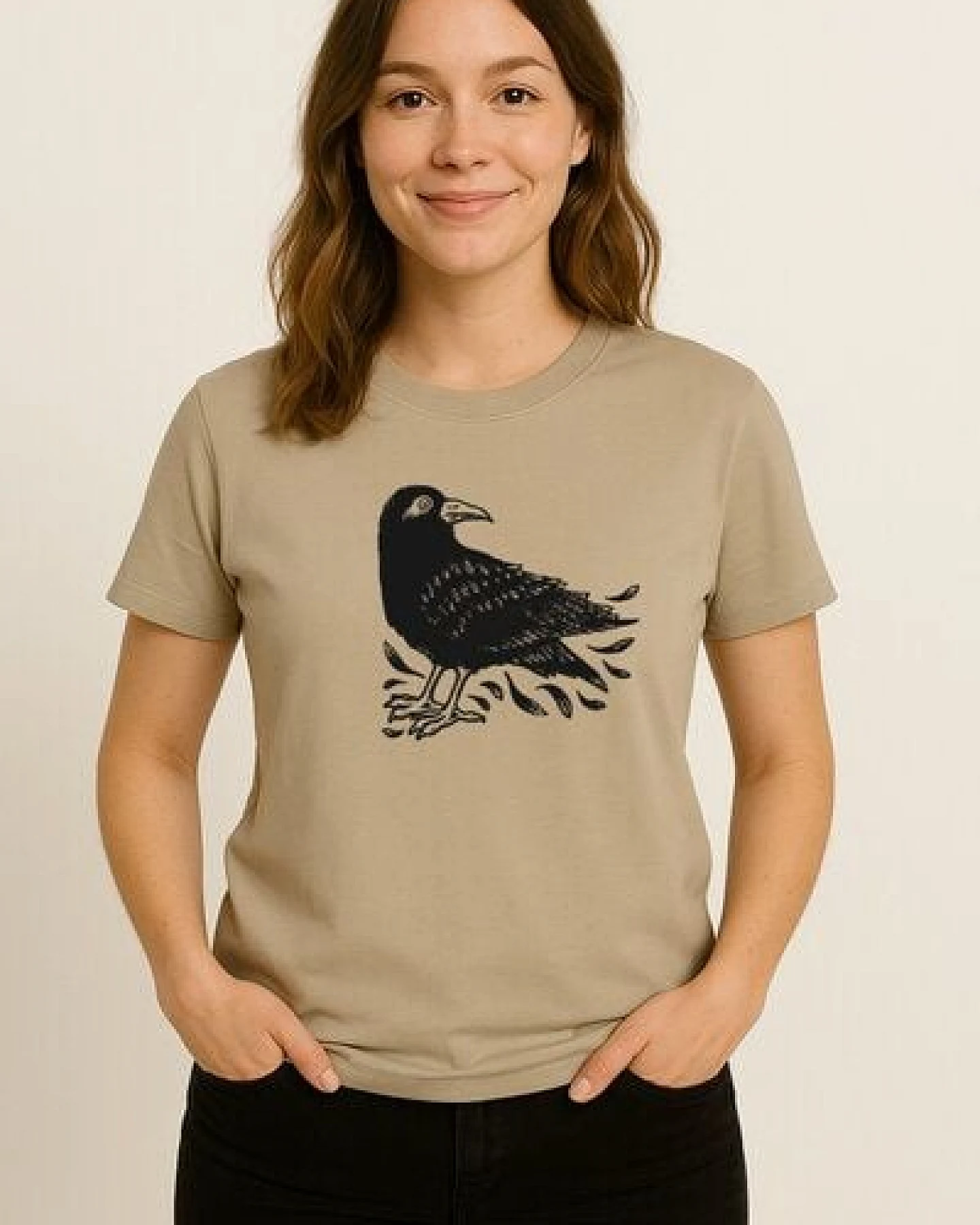 ilovemixapes Unisex T-Shirt „Black Raven“ Rabe – Ansicht 4