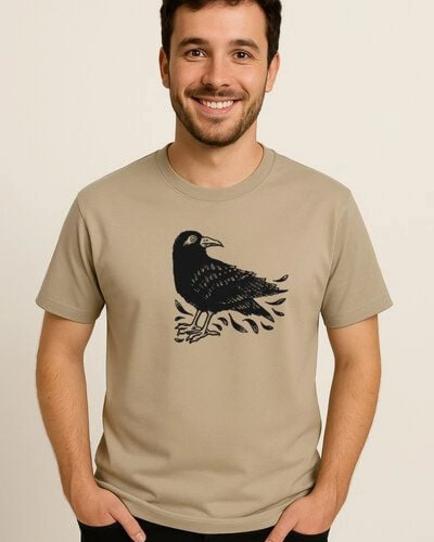 ilovemixapes Unisex T-Shirt „Black Raven“ Rabe – Ansicht 3
