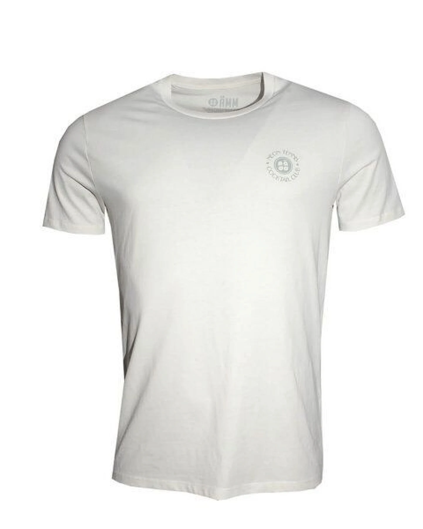 FÄDD Herren T-Shirt Rundhals aus Bio-Baumwolle Neon Tennis Club Creme Weiß – Ansicht 3