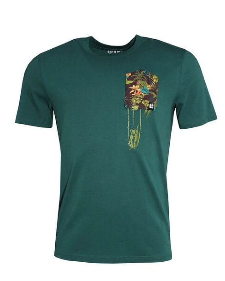 FÄDD Herren T-Shirt Rundhals aus Bio-Baumwolle "Affenschaukel BT" Grün