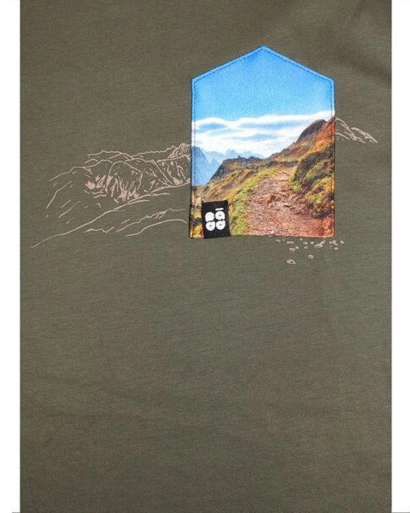 FÄDD Herren T-Shirt Rundhals aus Bio-Baumwolle "Autdohr BT" Khaki Braun – Ansicht 2