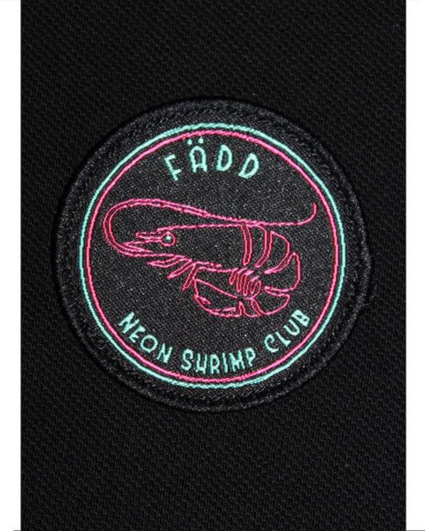 FÄDD Herren Poloshirt aus Bio-Baumwolle "Neon Shrimp Club" Schwarz – Ansicht 2