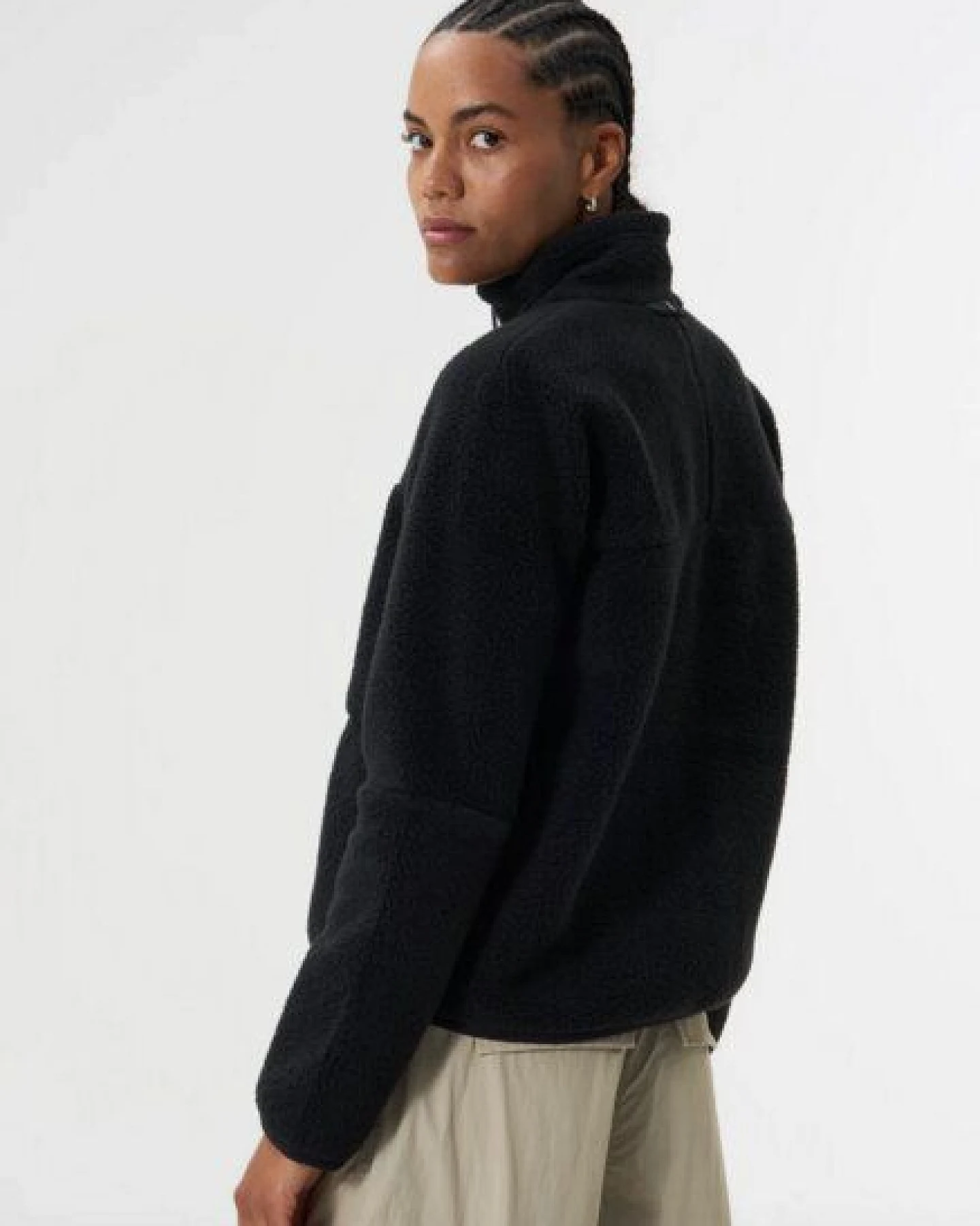 pinqponq Fleece Jacket - Eternal Olive - Peat black (Female) – Ansicht 2