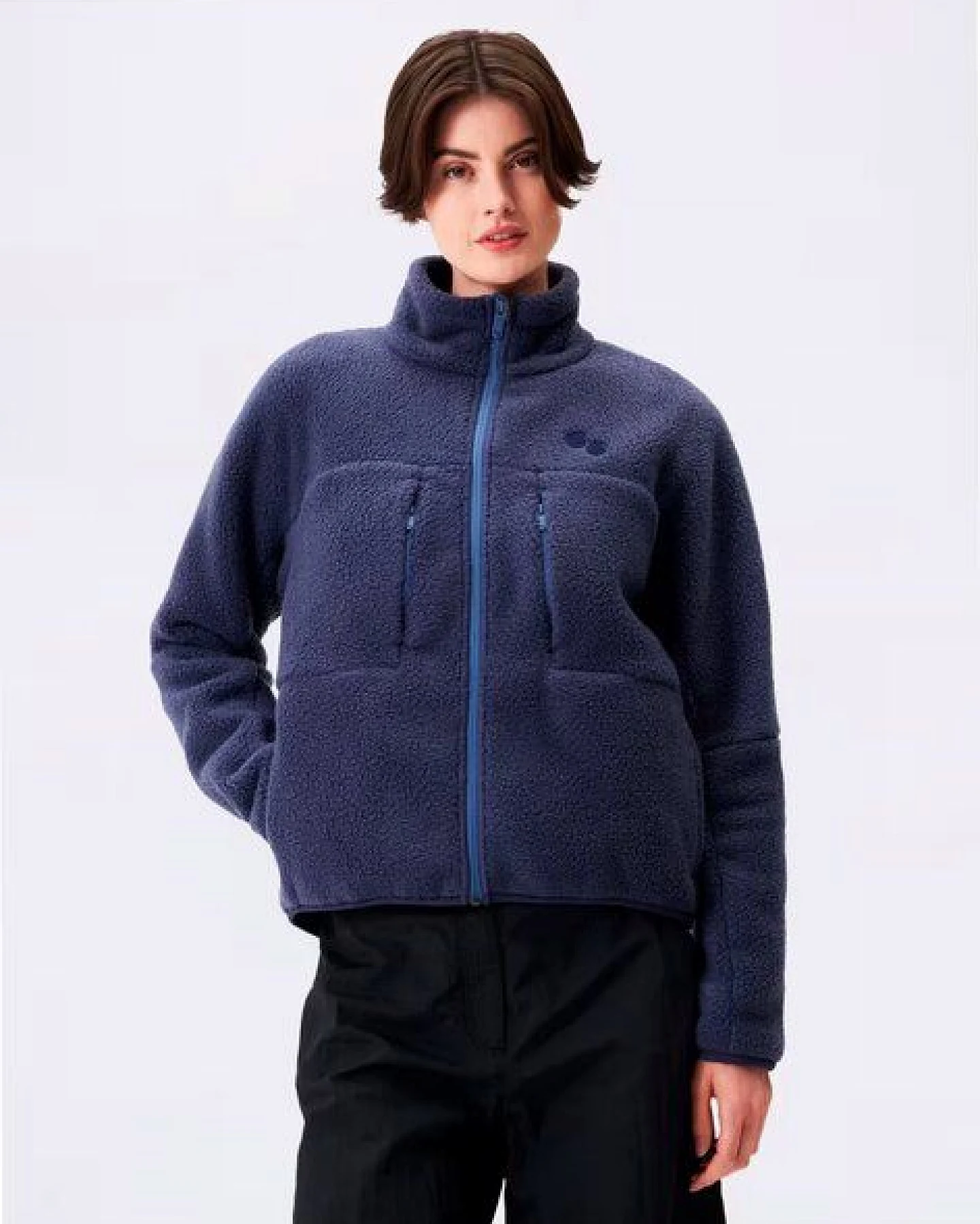 pinqponq Fleece Jacket - Eternal Olive - Peat black (Female) – Ansicht 3
