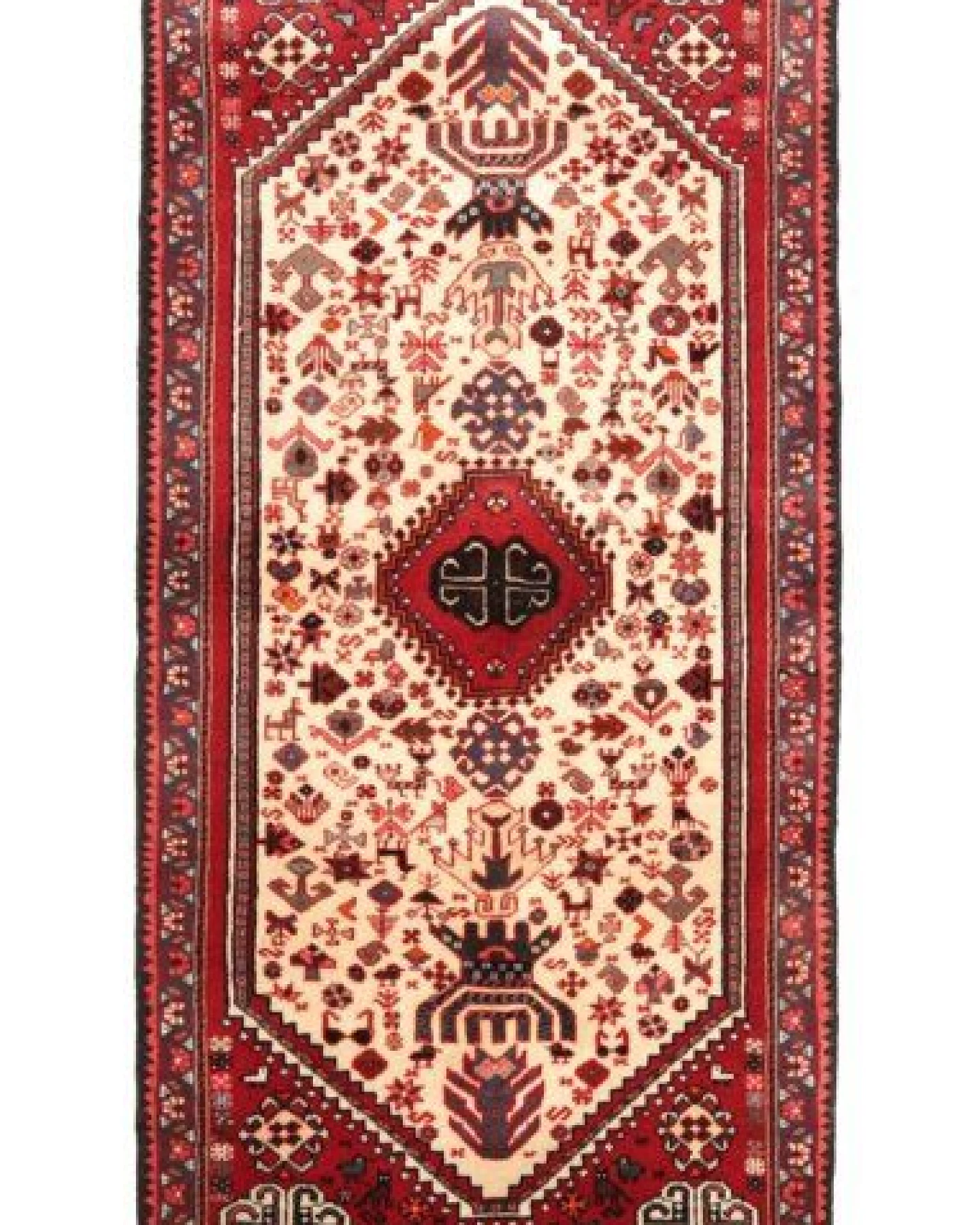 Gashgai Mehrfarbig „Rugtales“ aus Schurwolle, 74x155 cm – Ansicht 3