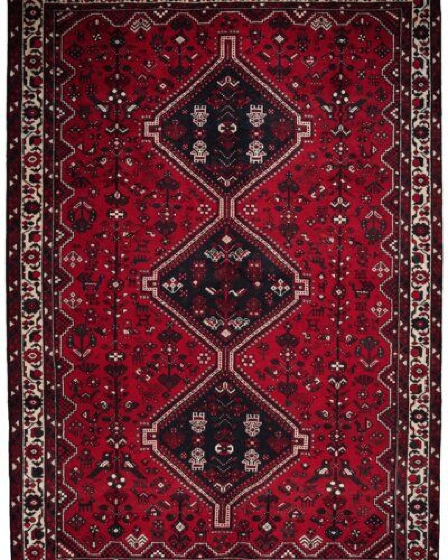 Gashgai Rot „Rugtales“ aus Schurwolle, 206x291 cm – Ansicht 3