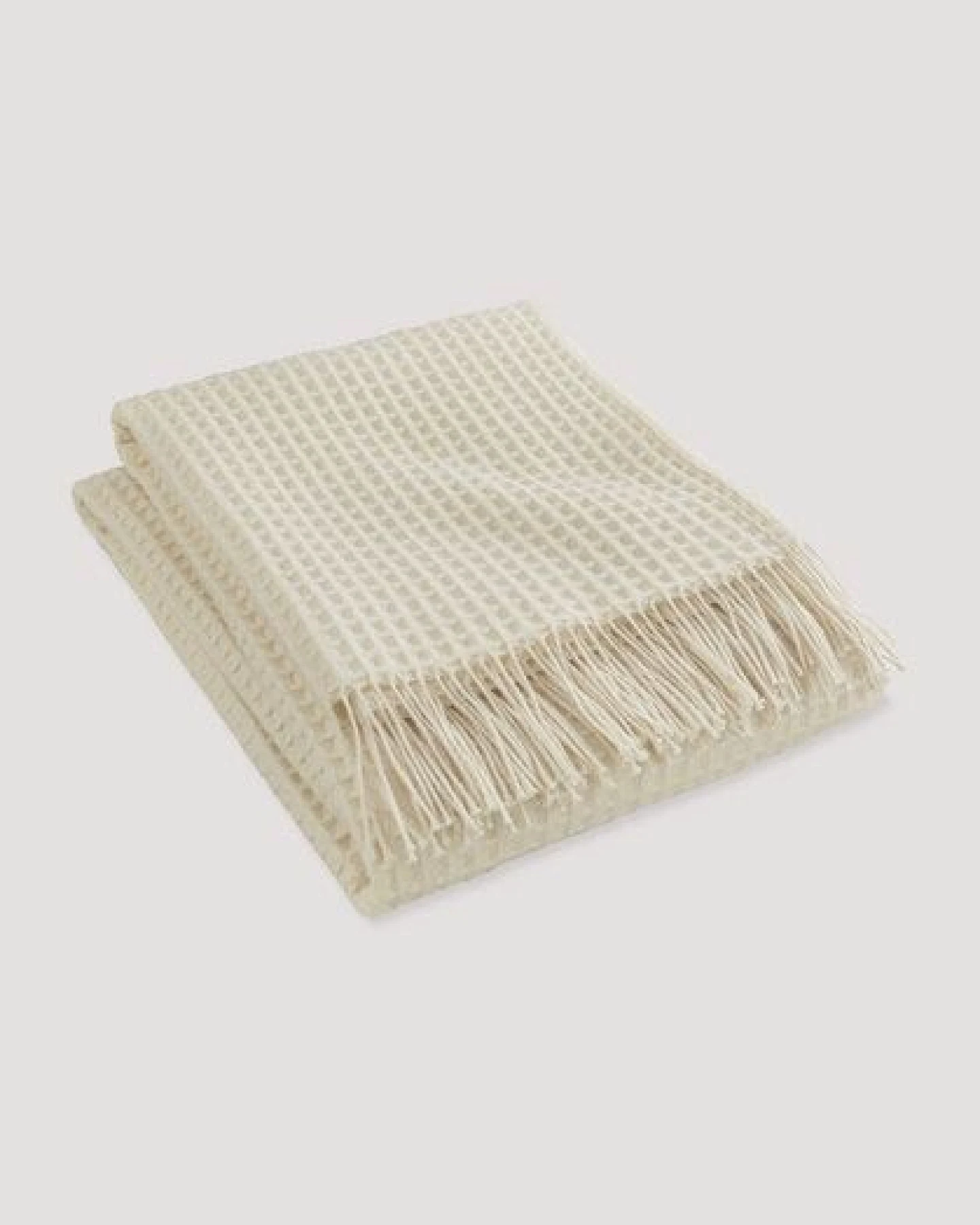 hessnatur Wollmix Waffle Plaid YARA aus Bio-Lambswool mit Bio-Baumwolle – Ansicht 3